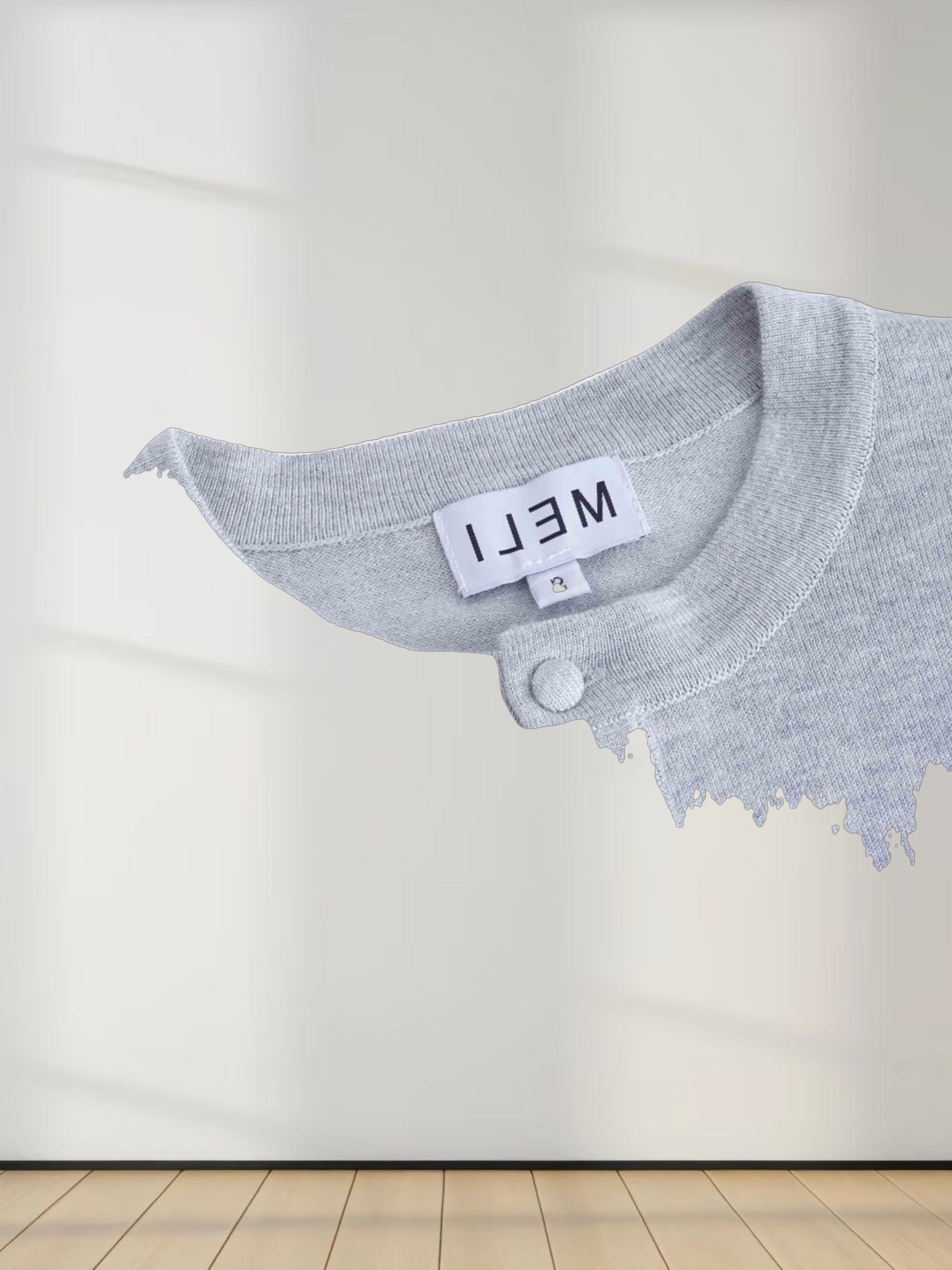 Solid Crew Crop Cardigan-Light Grey