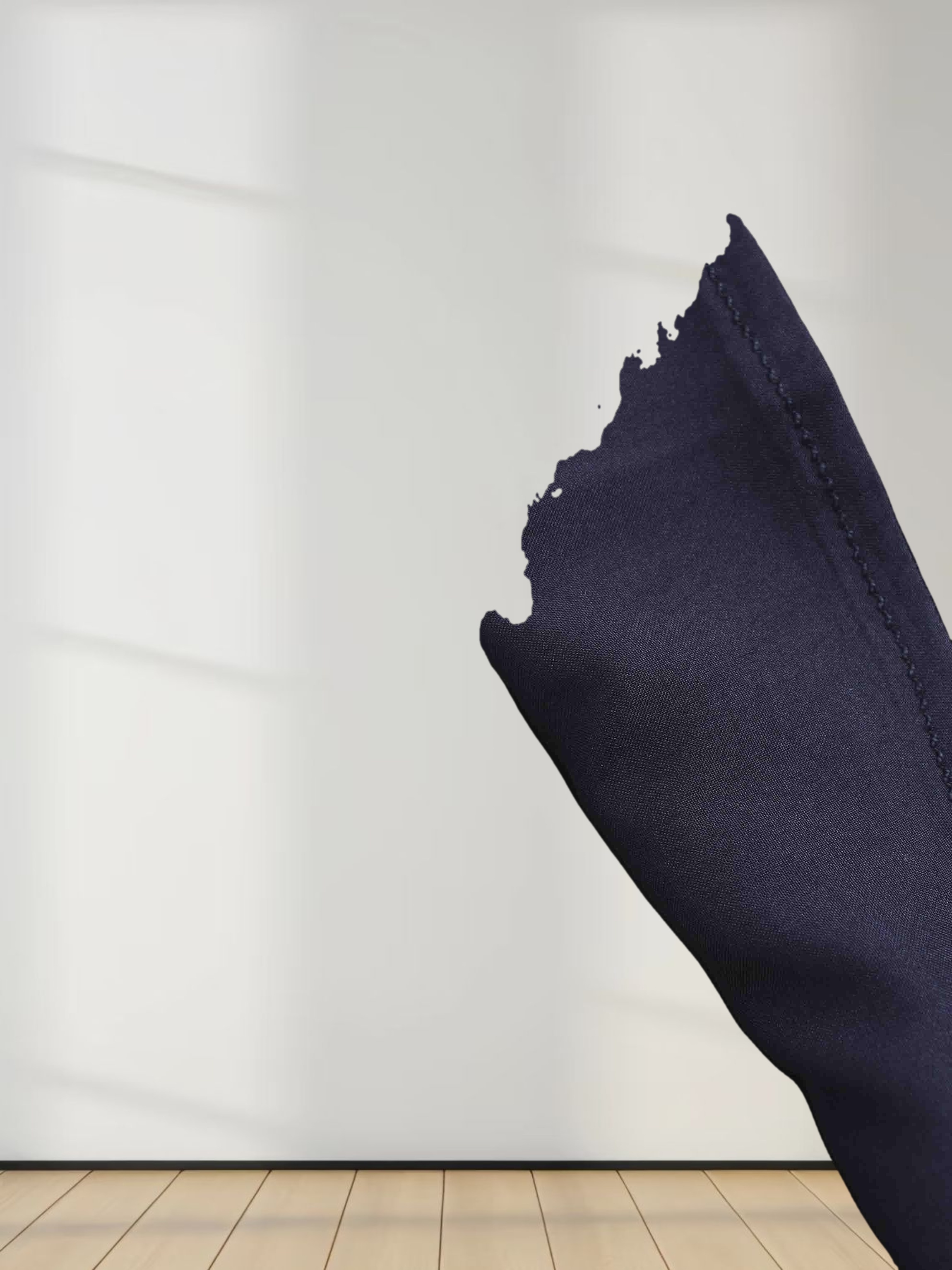 Side Pleat A-Line Short Skirt-Navy