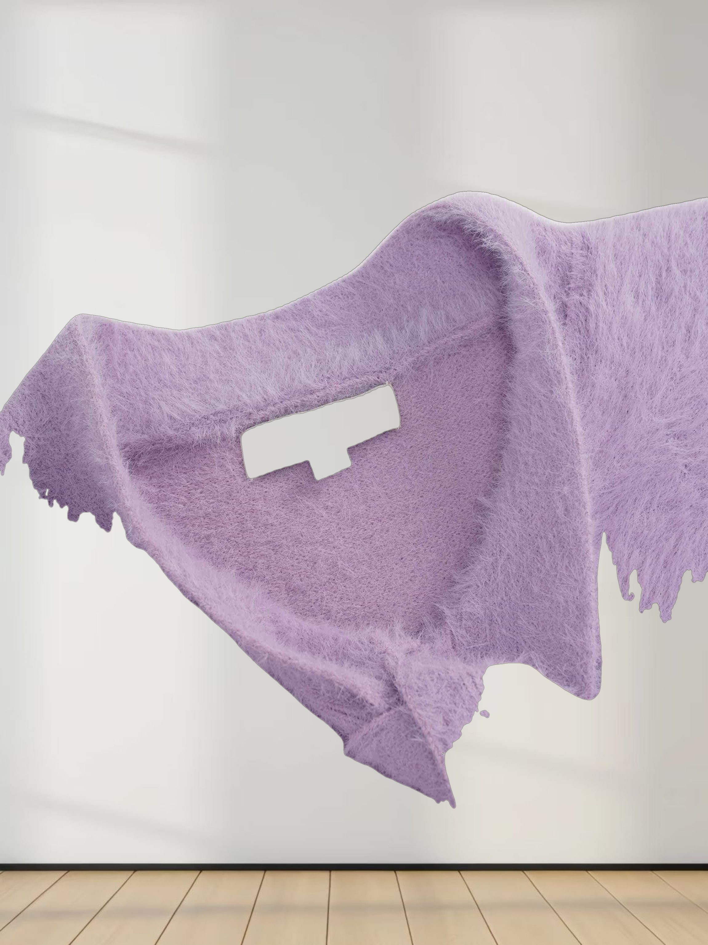 Mohair Shawl Collar Cardigan-Lavander