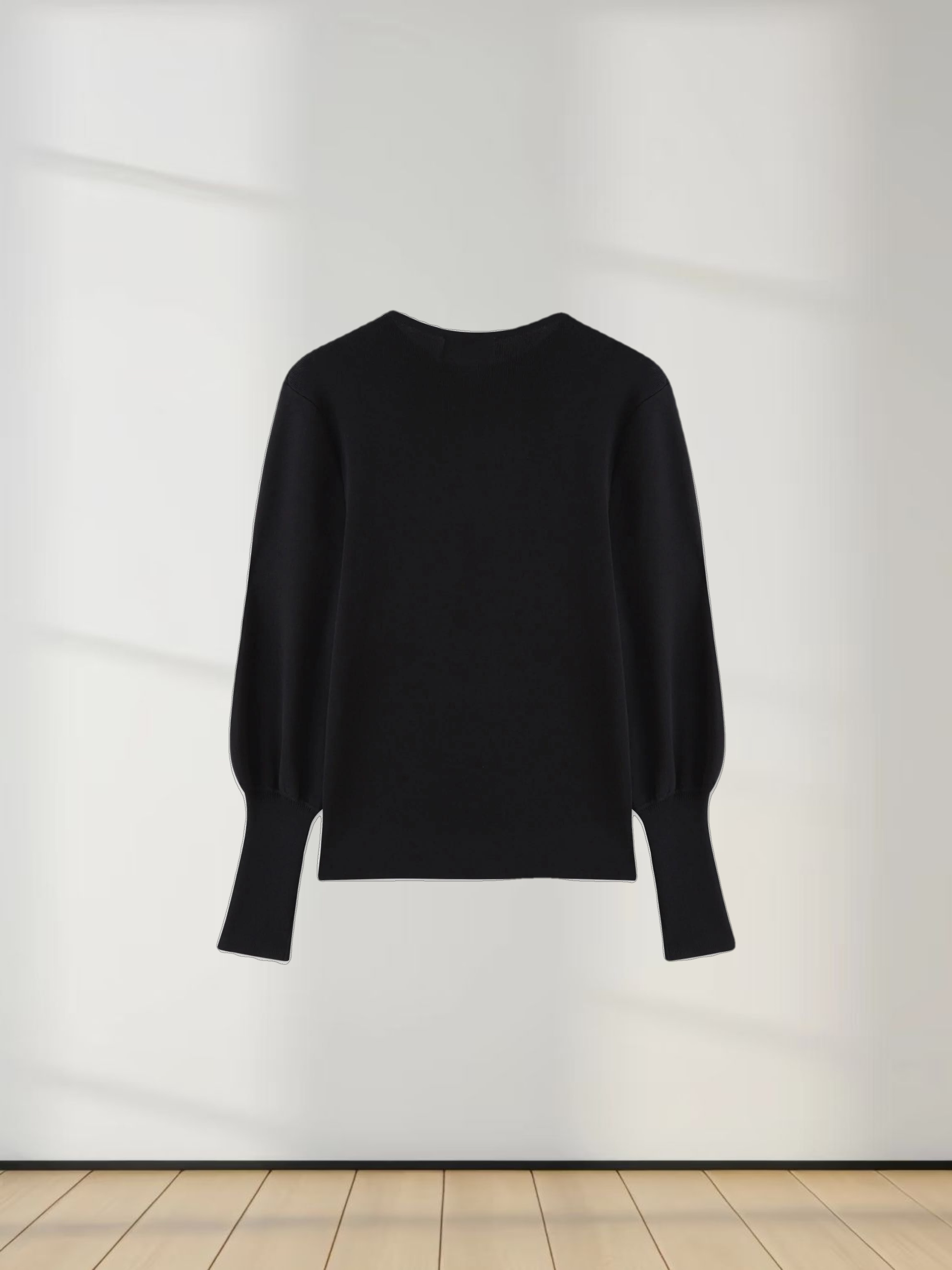 High Cuff Sweater-Black
