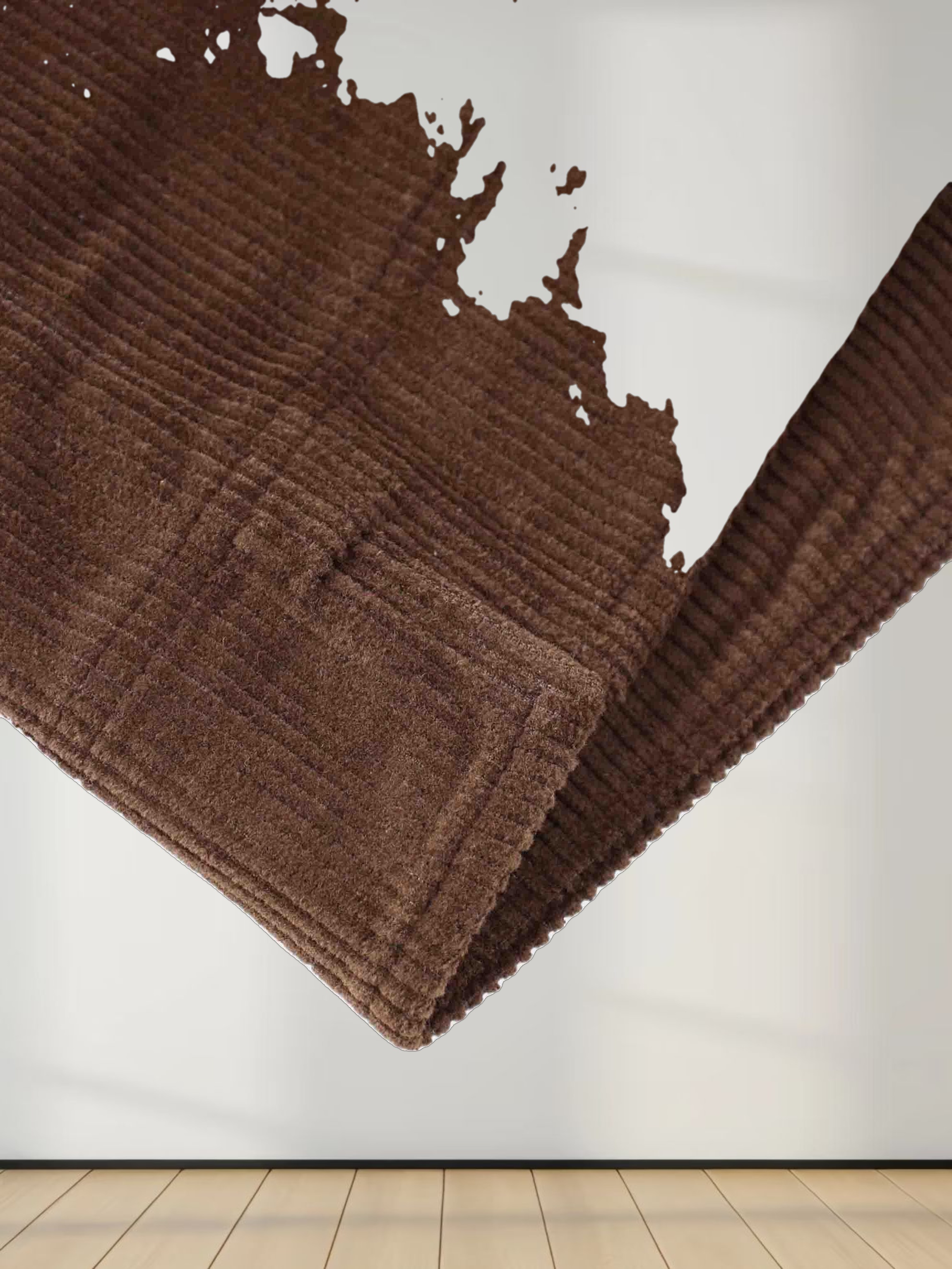 Straight Pocket Skirt-Brown