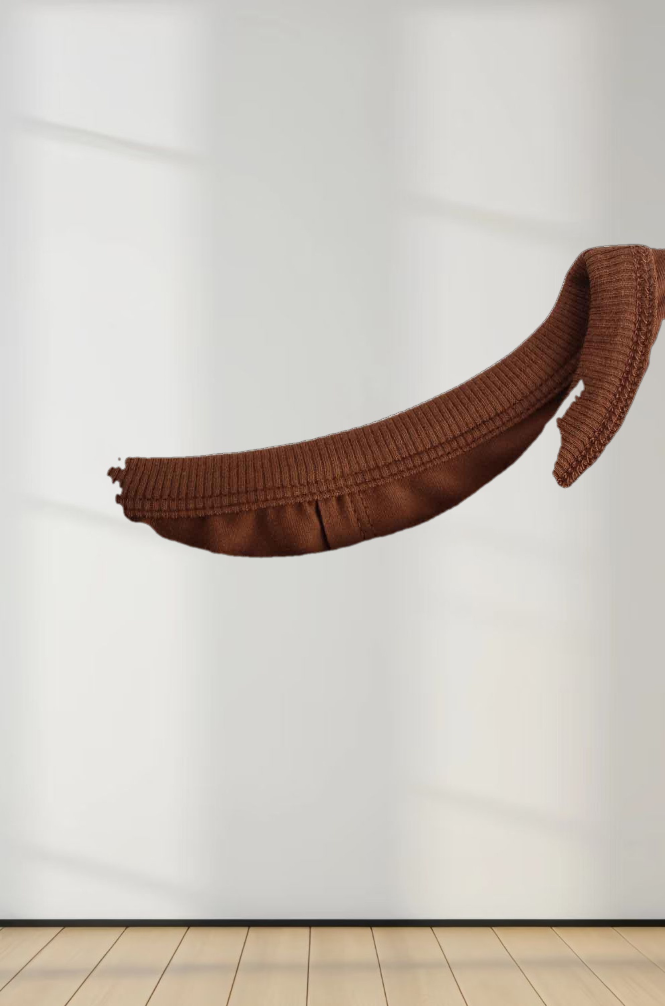 RIBBED BOTTOM T-SHIRT-MOCHA BROWN