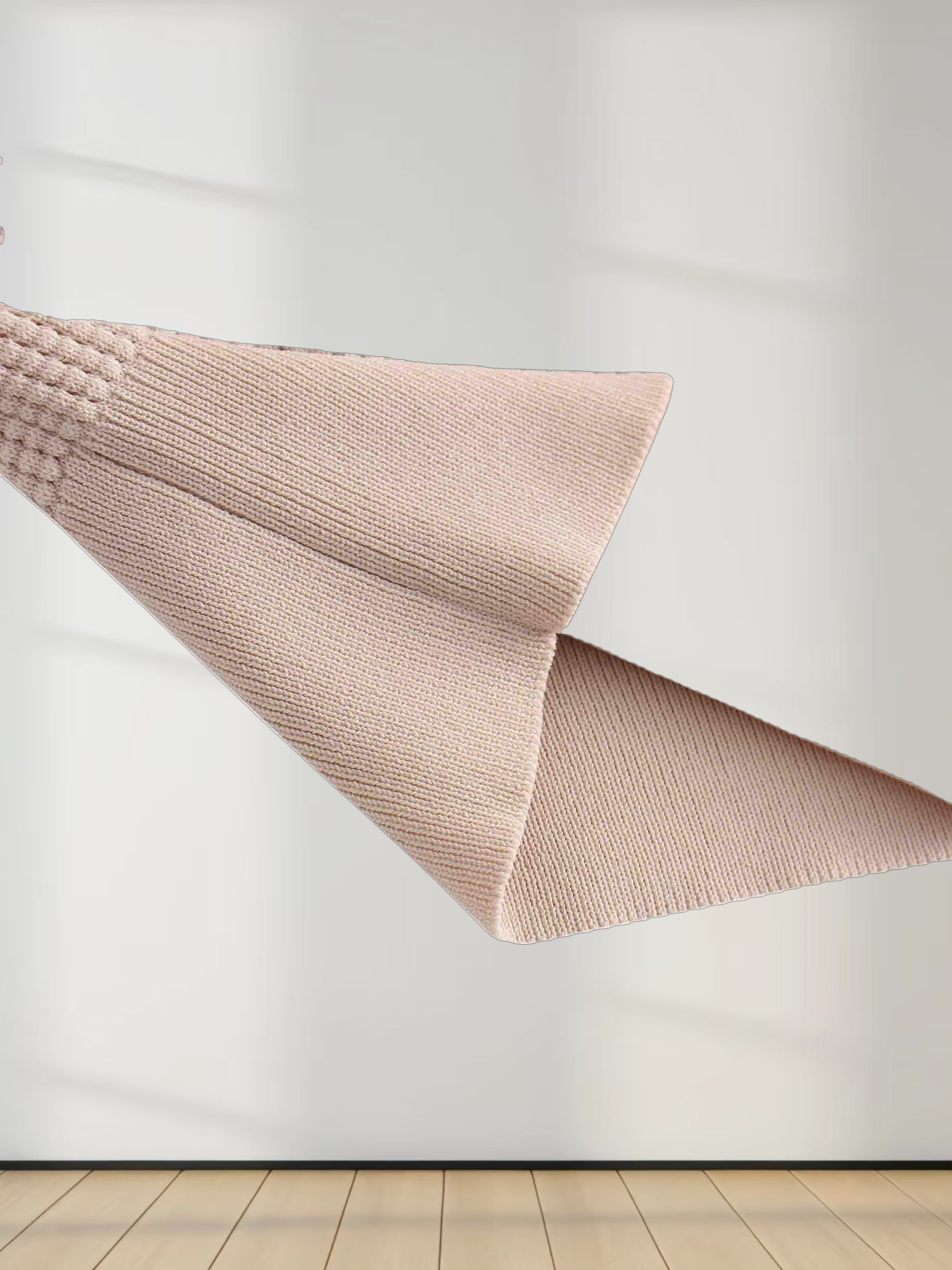 Waffle Collared Sweater-Blush