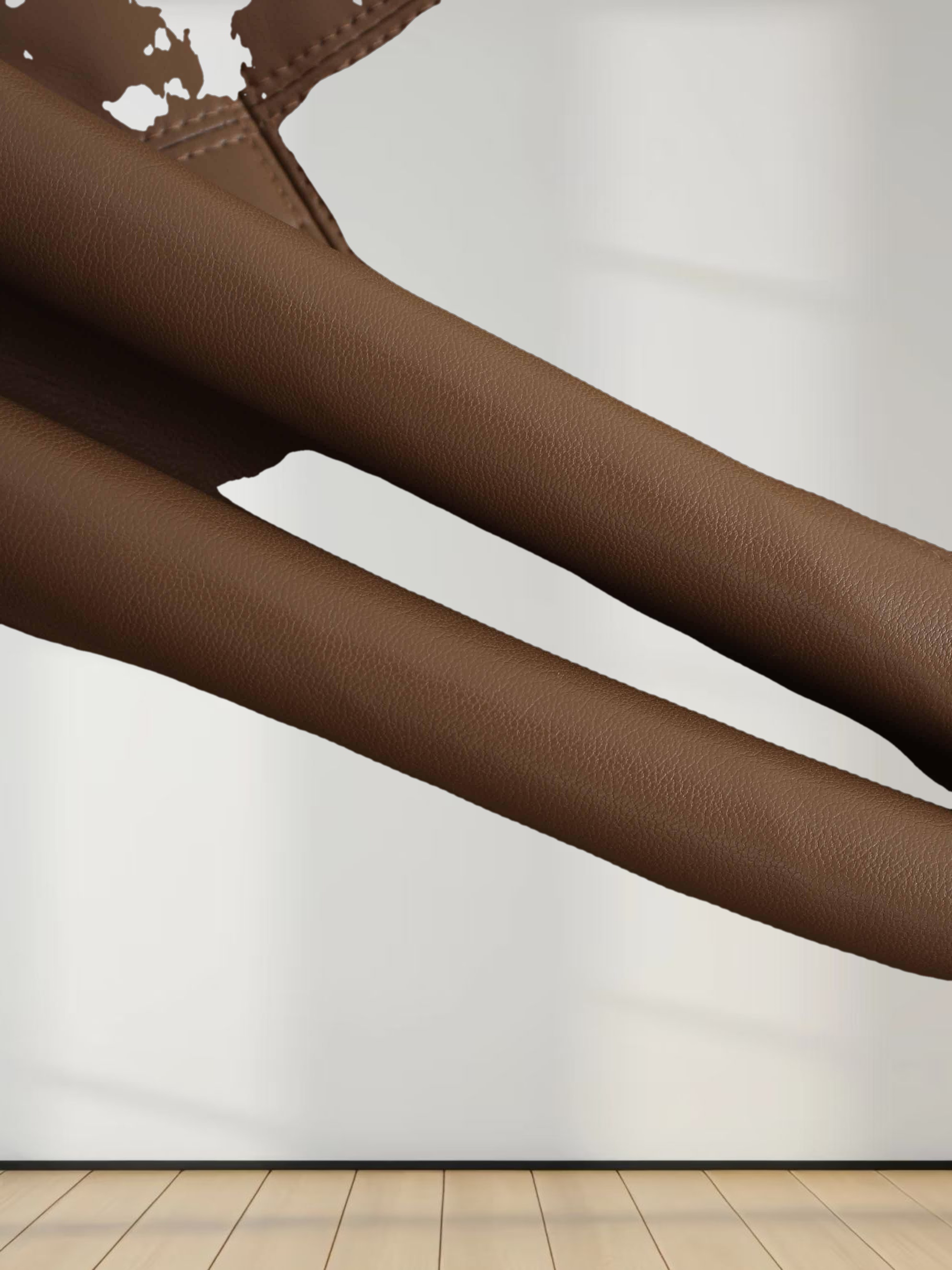 Leather A-Line Skirt-Olive