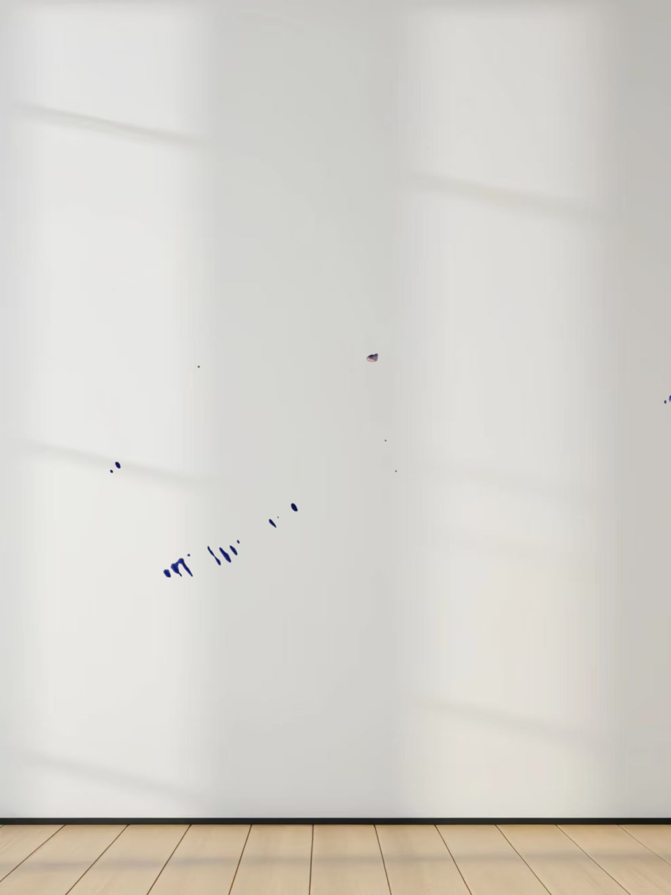 Multi Striped Ribbed Crew-Cobalt Blue/Tan