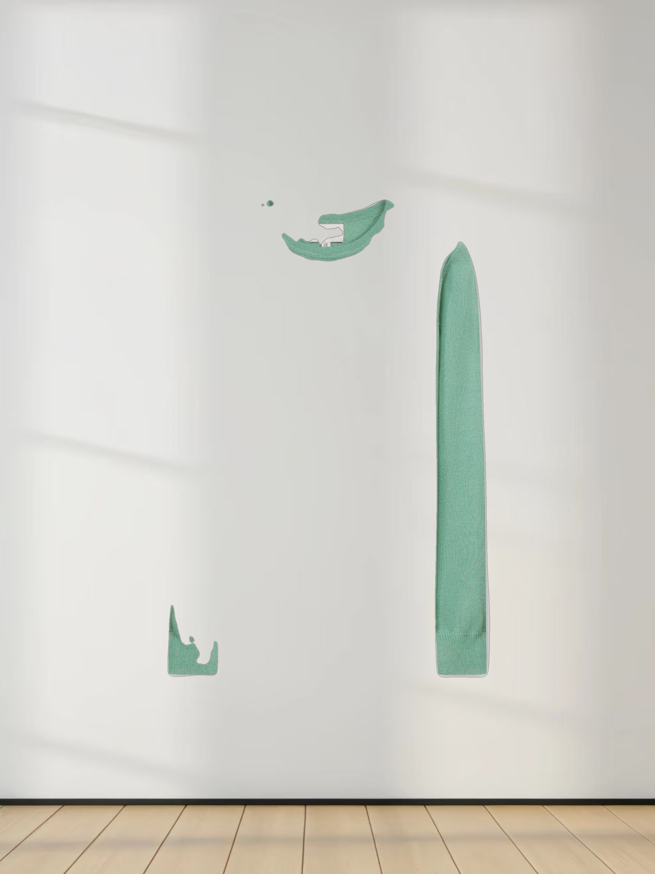 THIN KNIT CREW SWEATER-SAGE