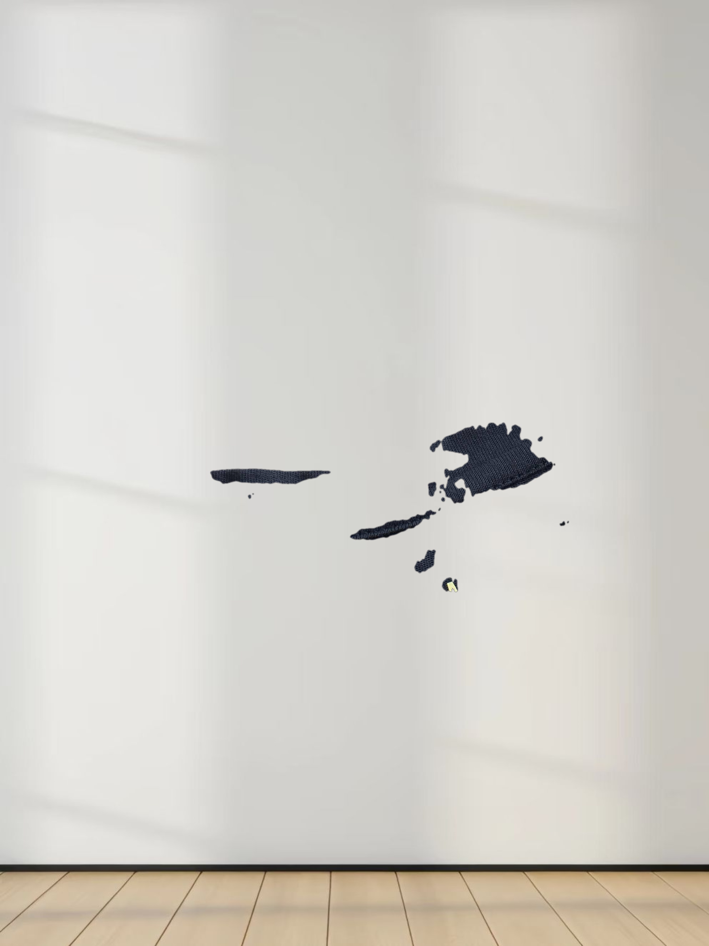 Oversized Boxy 3Q Sleeve Tee-Navy