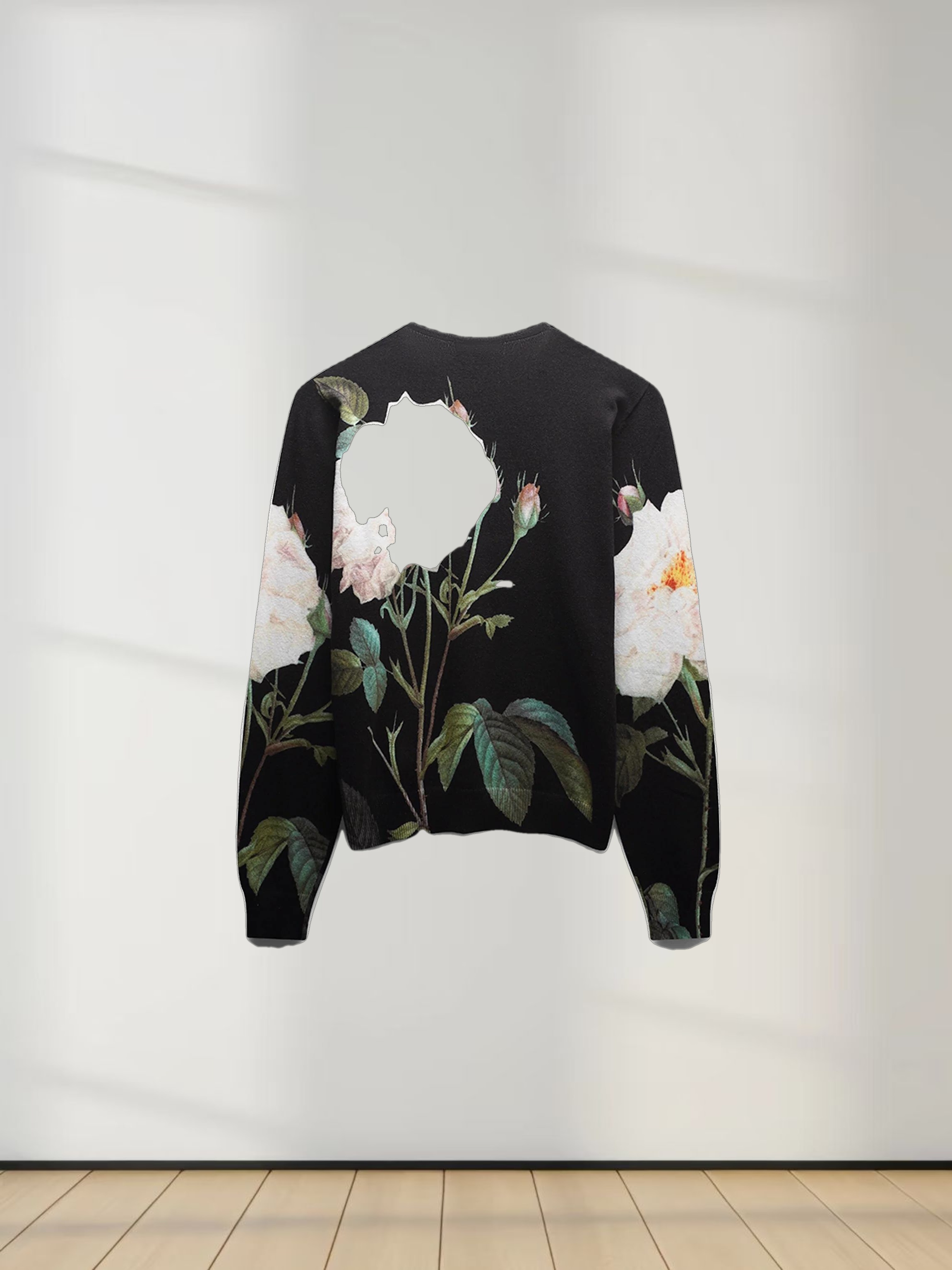 Printed Sweater-Oversized Floral