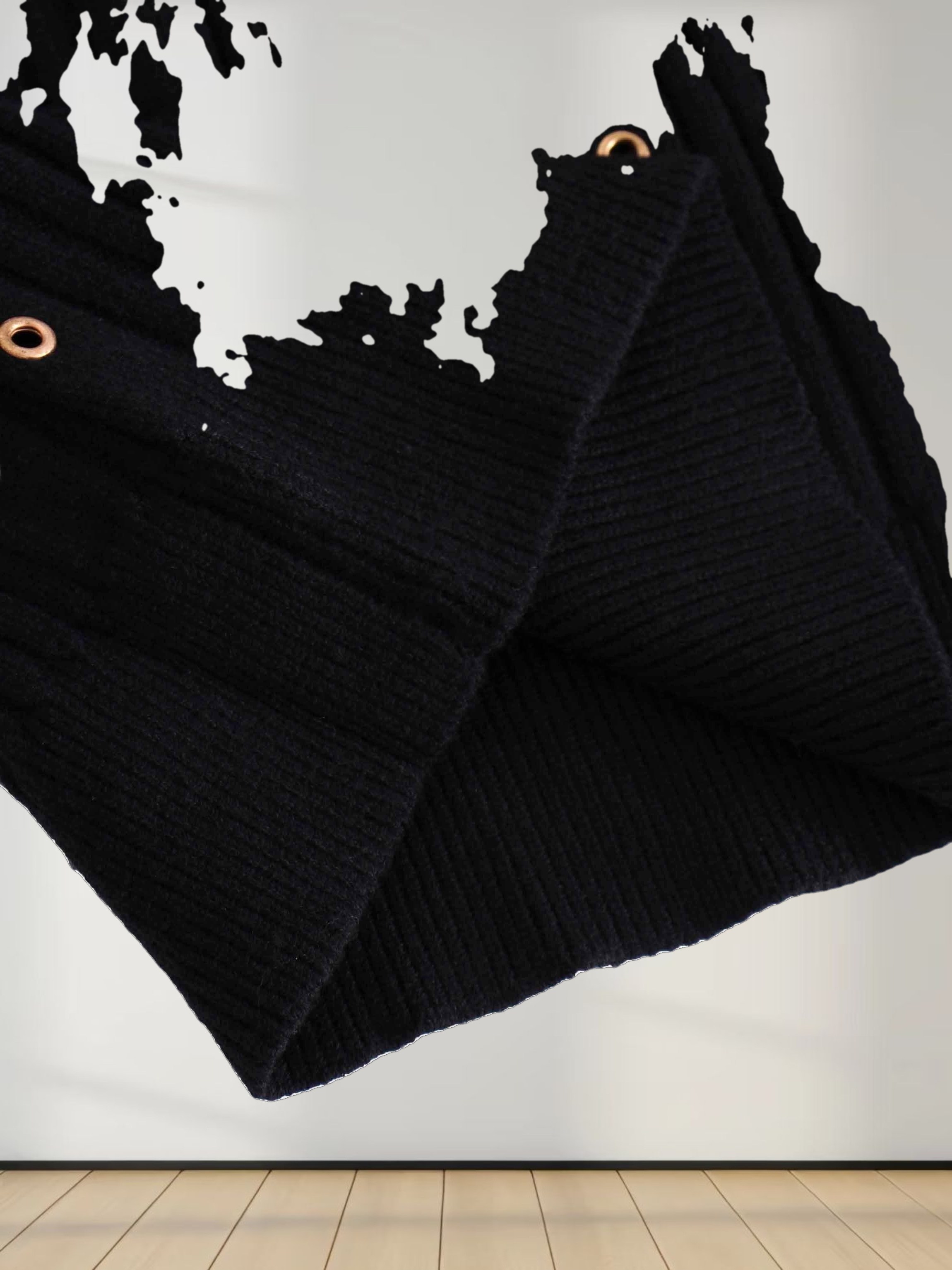 Grommet Sweater-Black