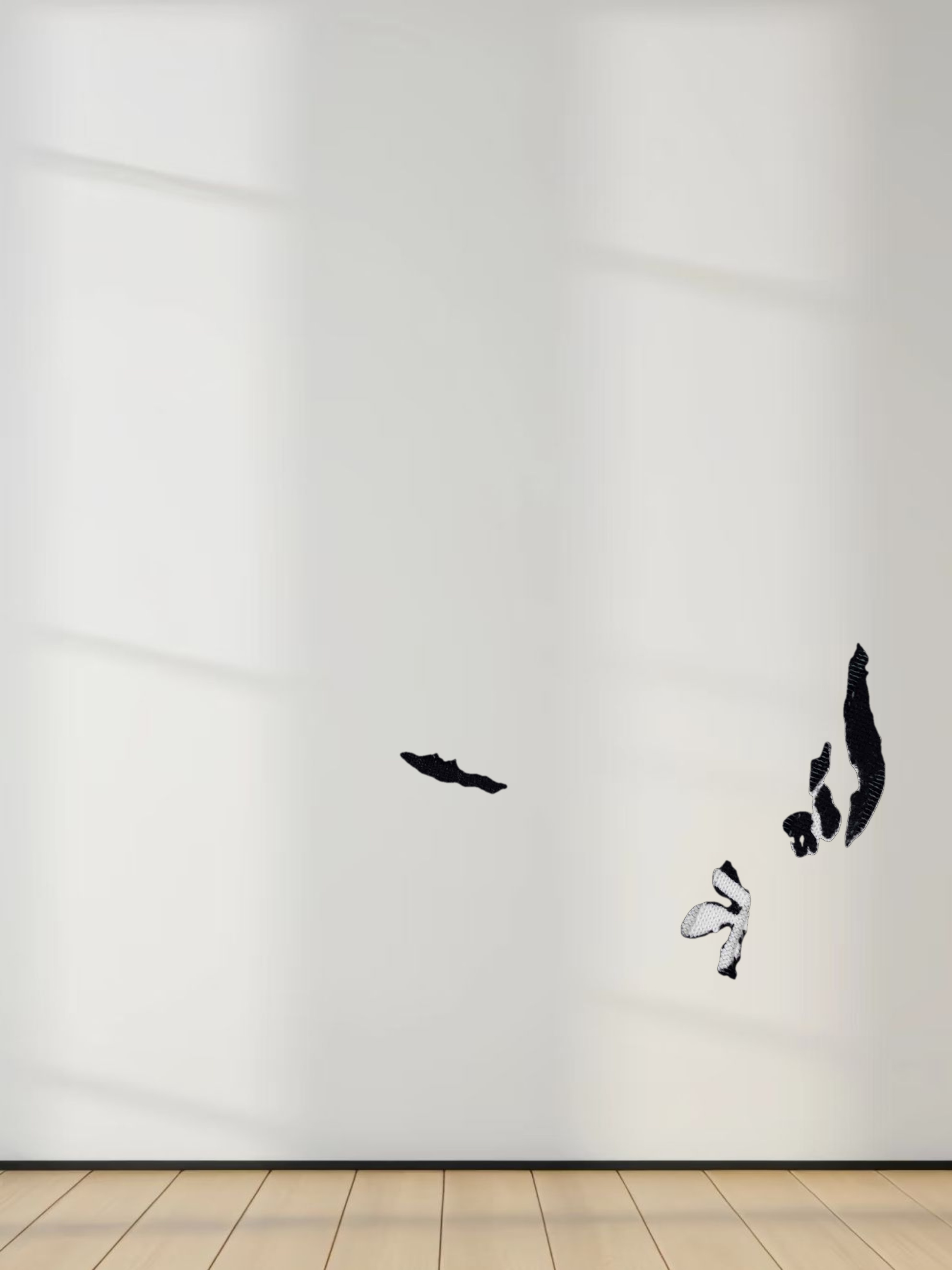 Printed Cable Sweater-Floral Border