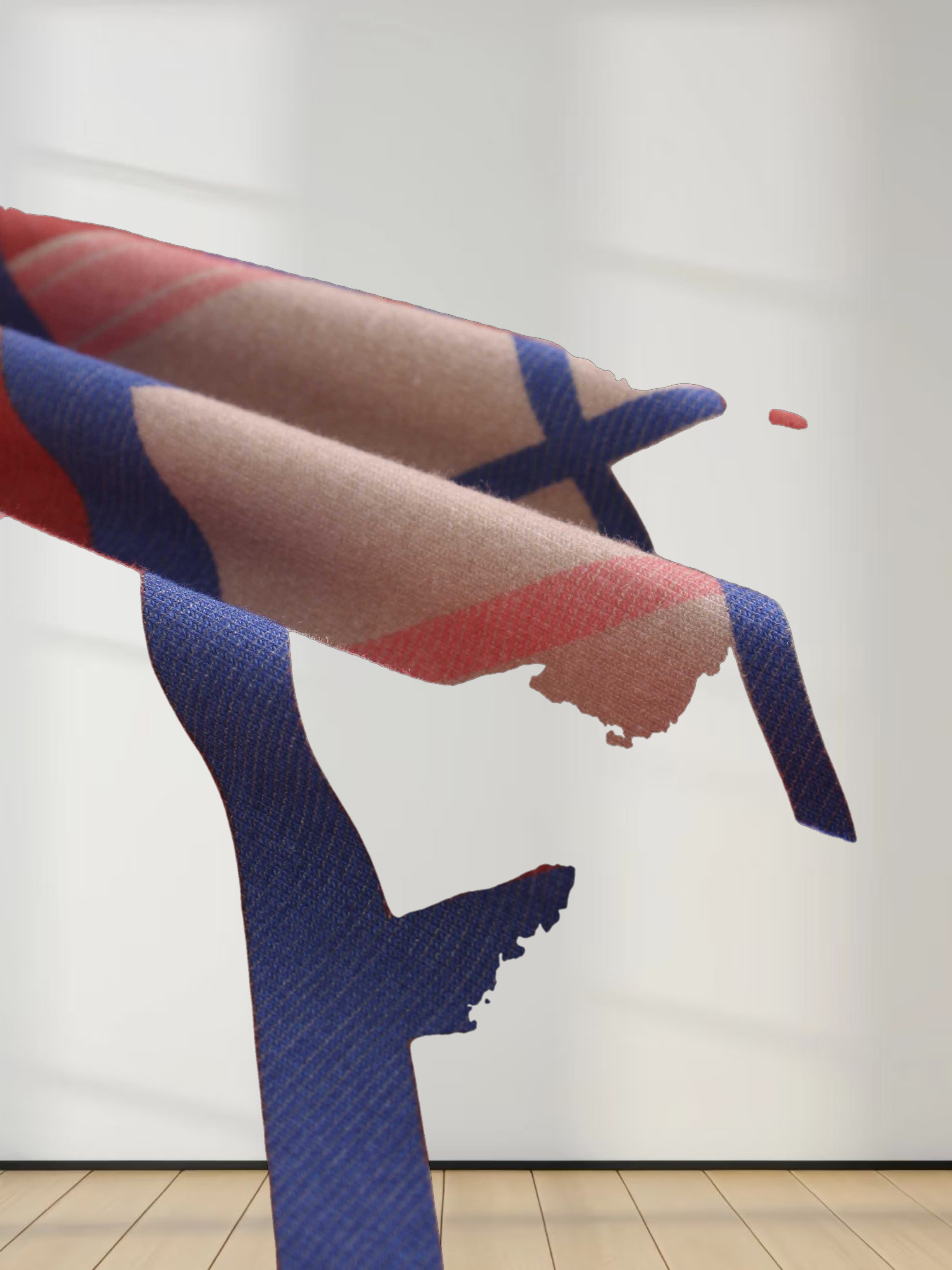 Printed Collar Snap Tee-Mix Plaid