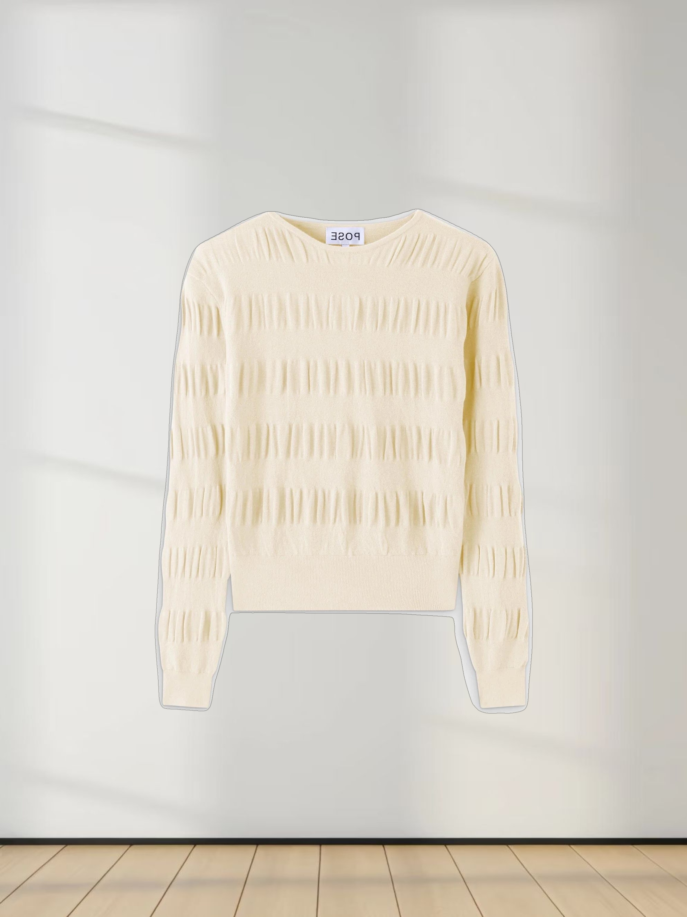 Ruched Sweater-Ivory
