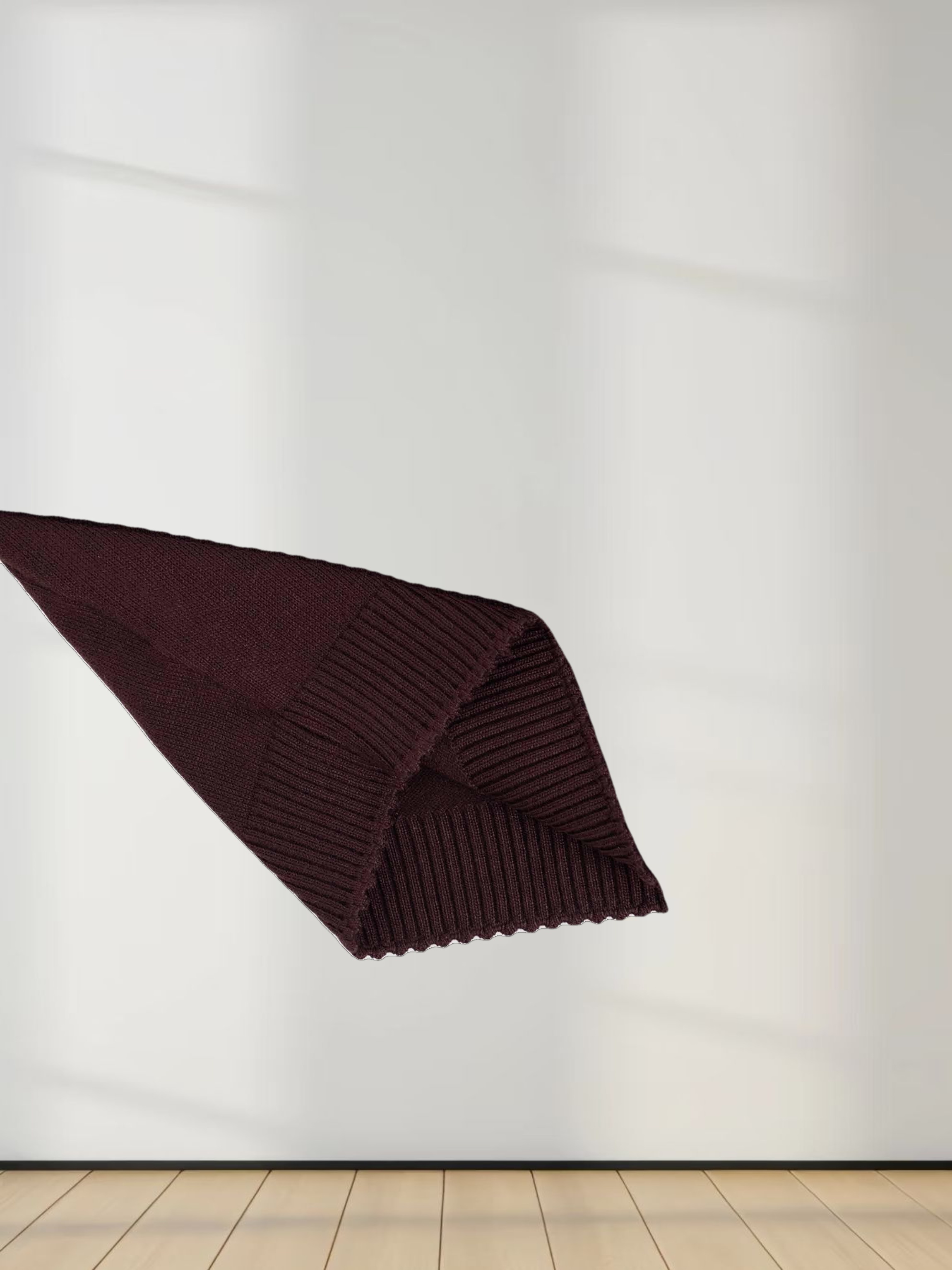 Trim Detail Crew Crop Cardigan-Chocolate Brown