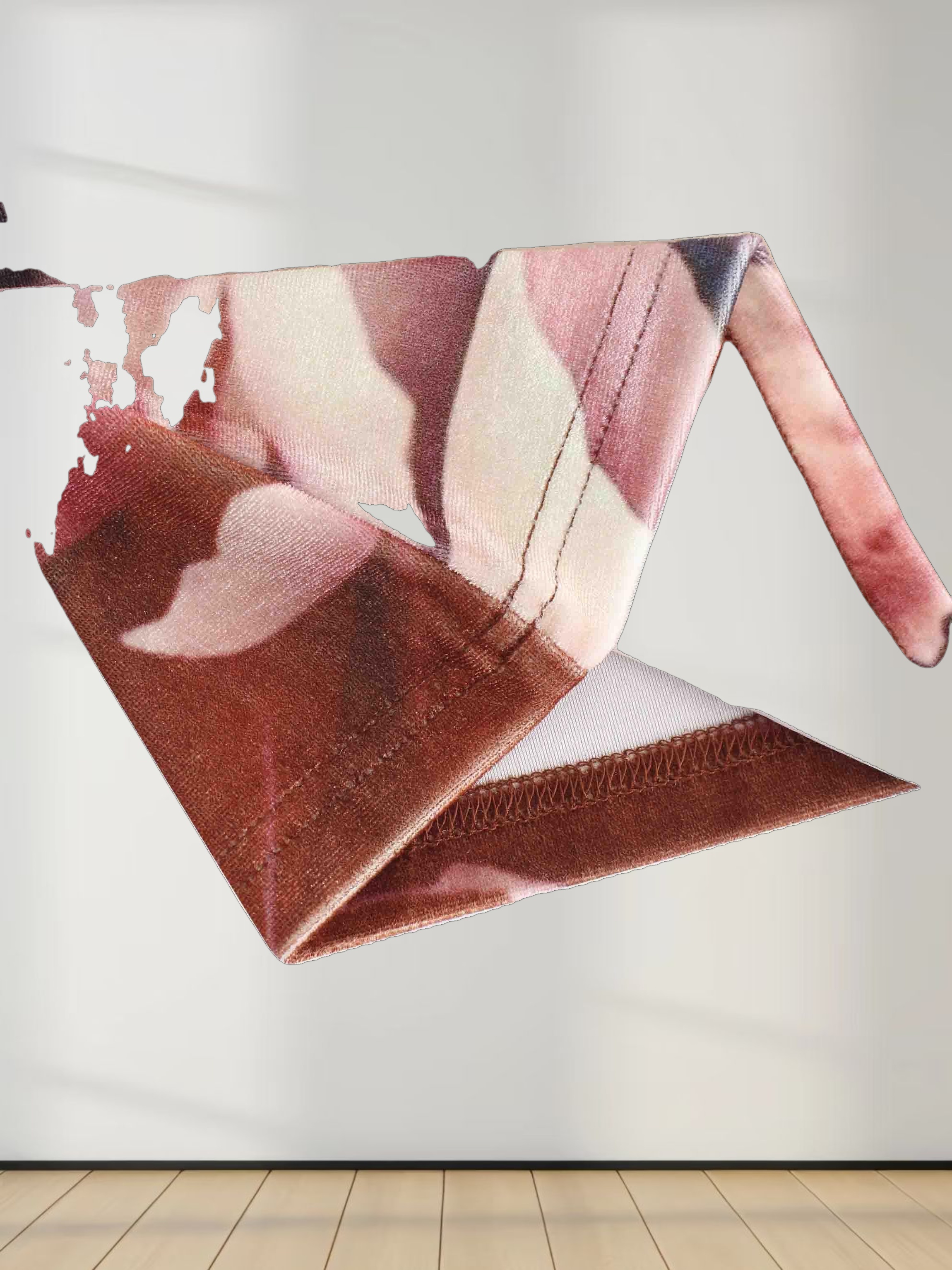 Velvet Floral Printed Turtleneck-Floral