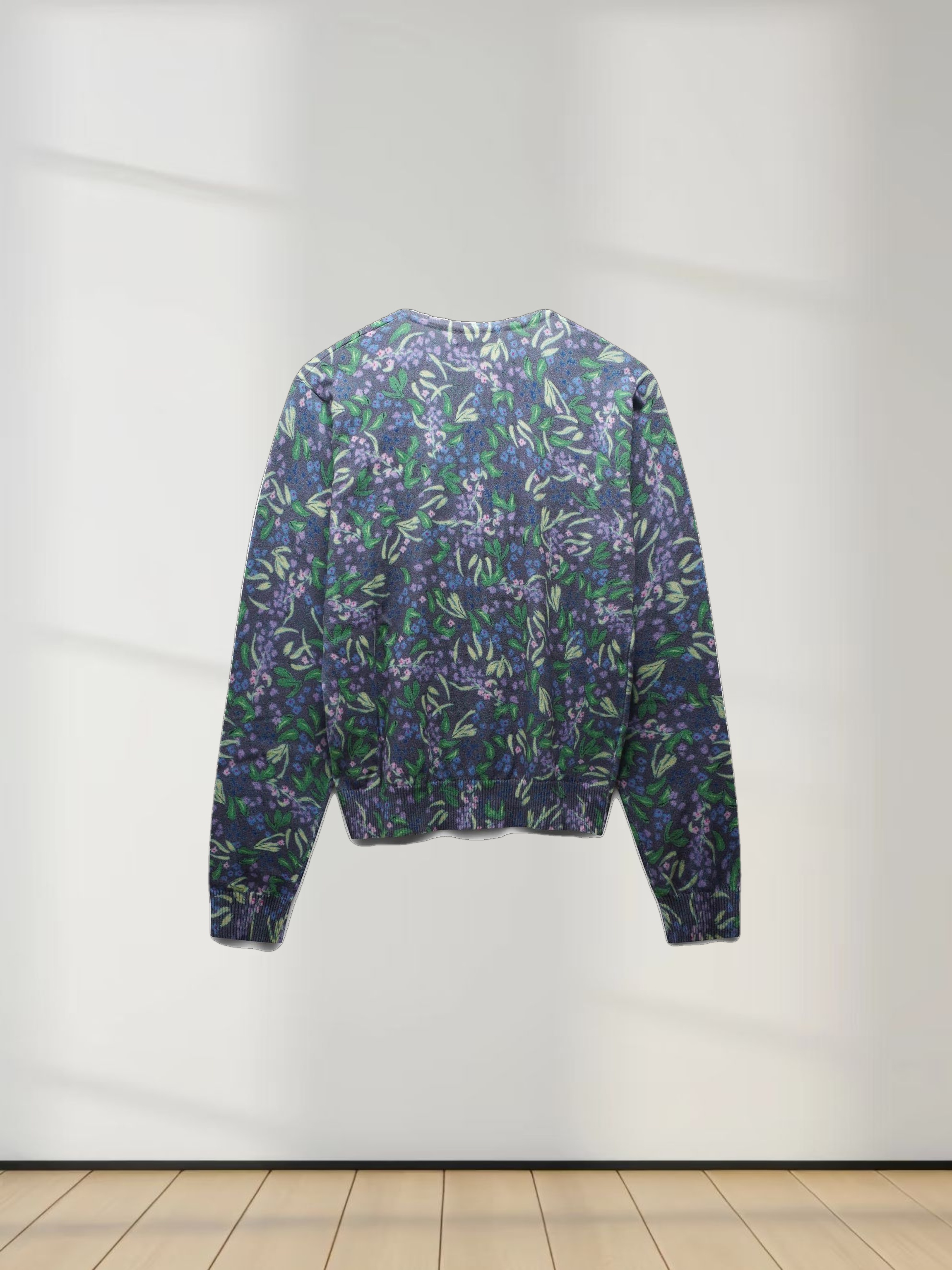 Floral Design Sweater-Lavender Blossom