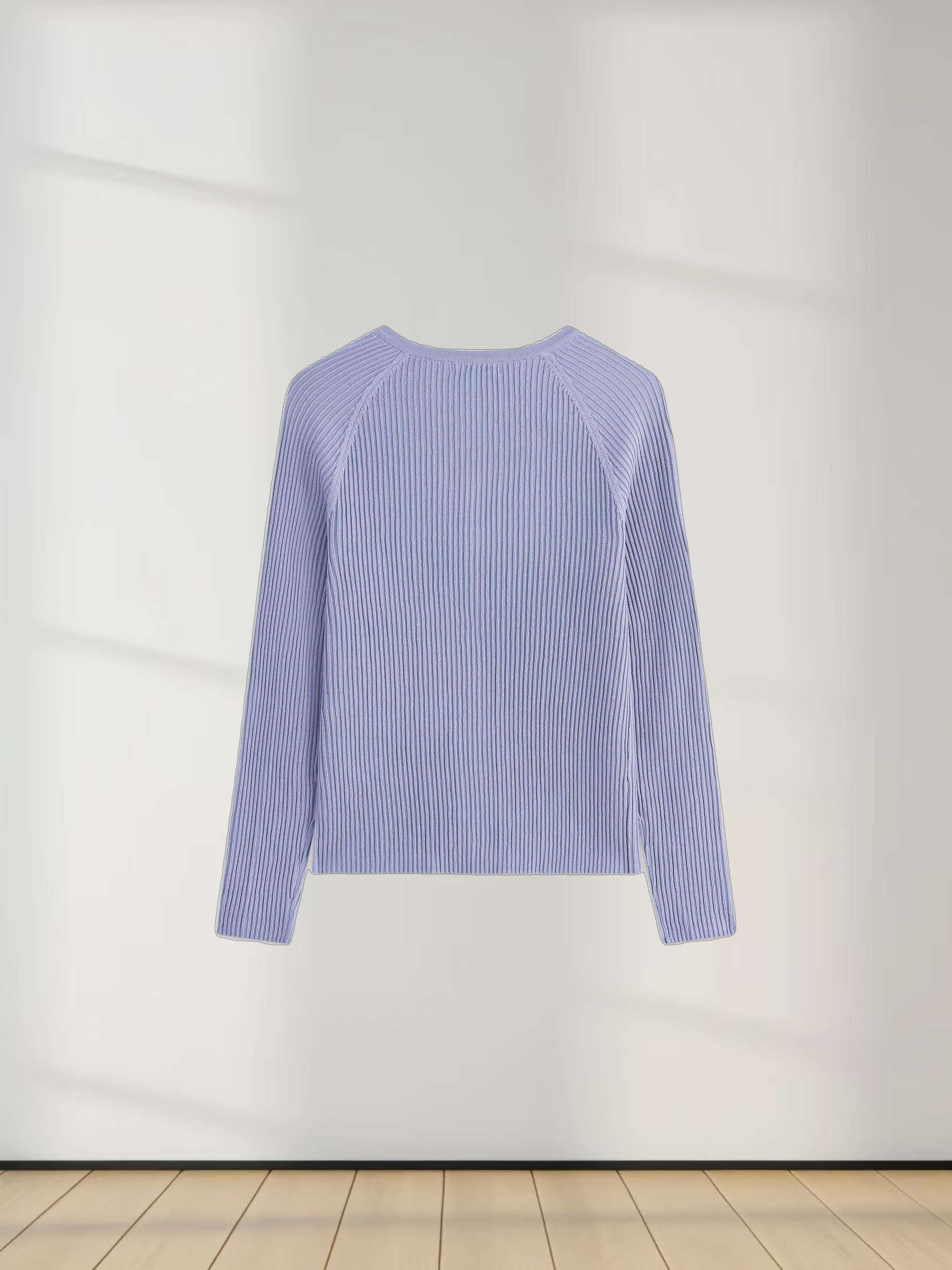 Ribbed Knit Cardigan-Lavender
