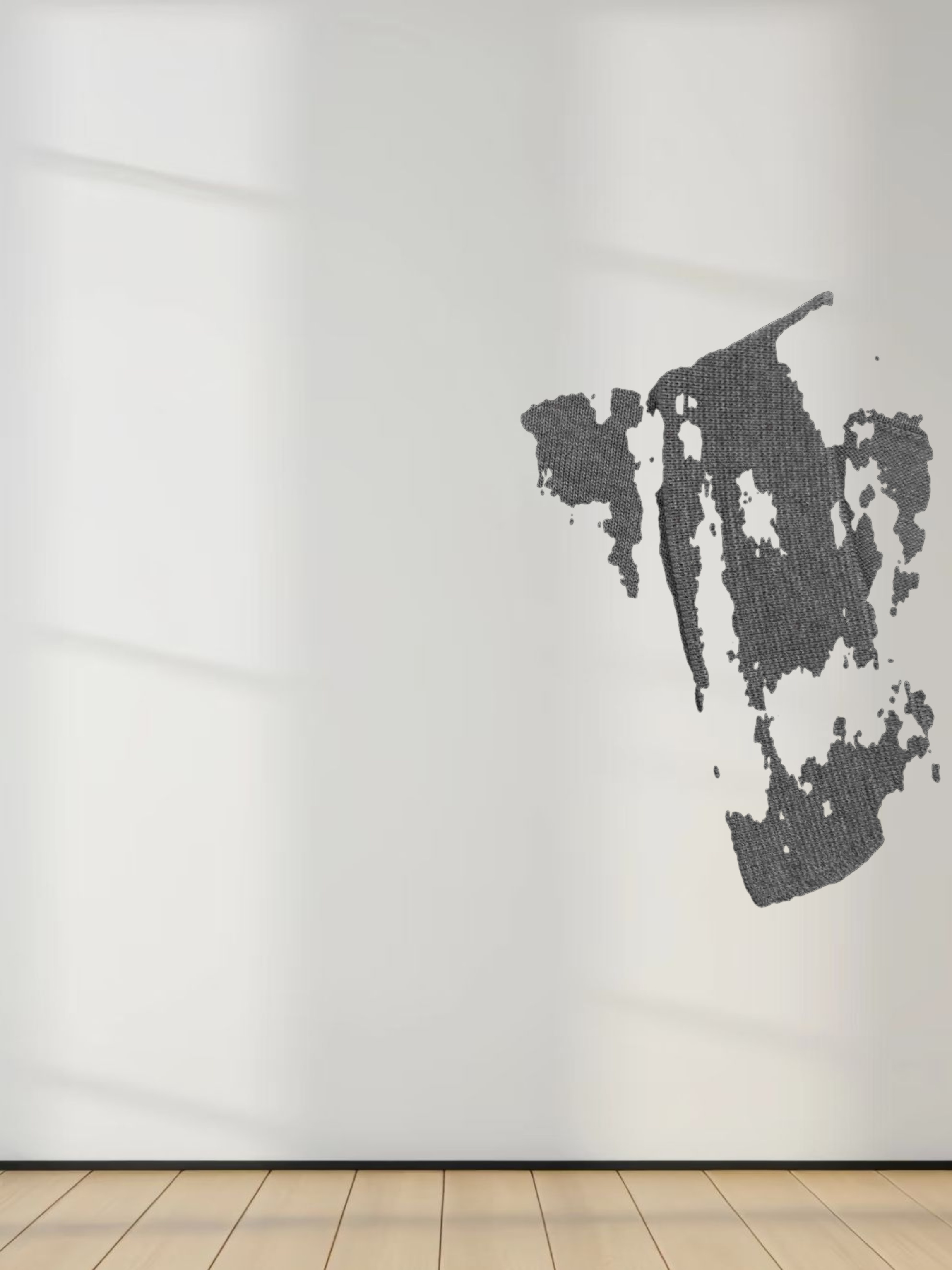 Wool Blend Collared Cardigan-Grey