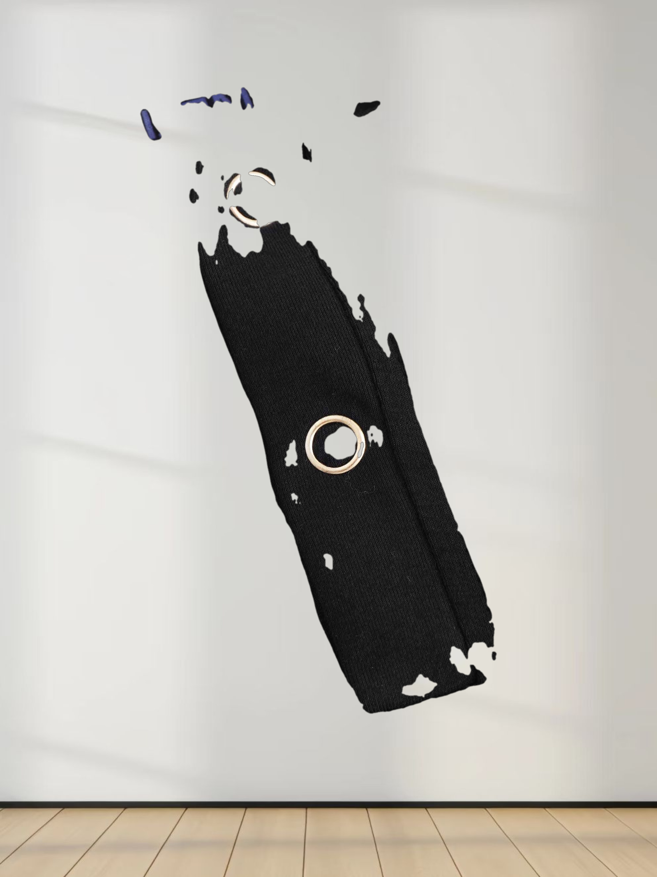 SIDE ELASTIC TEE-BLACK