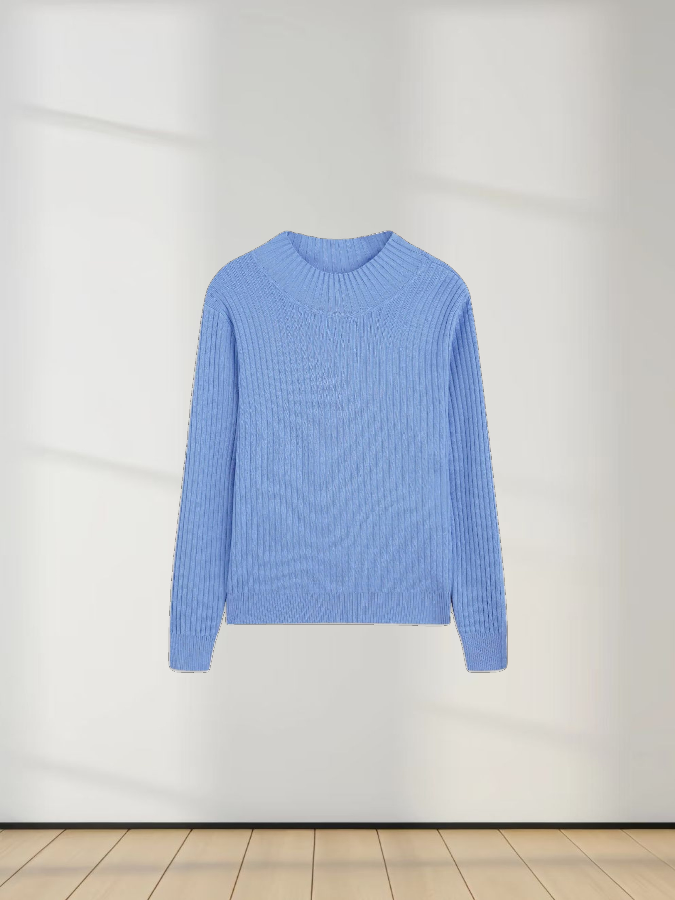Side Snap Sweater-Periwinkle
