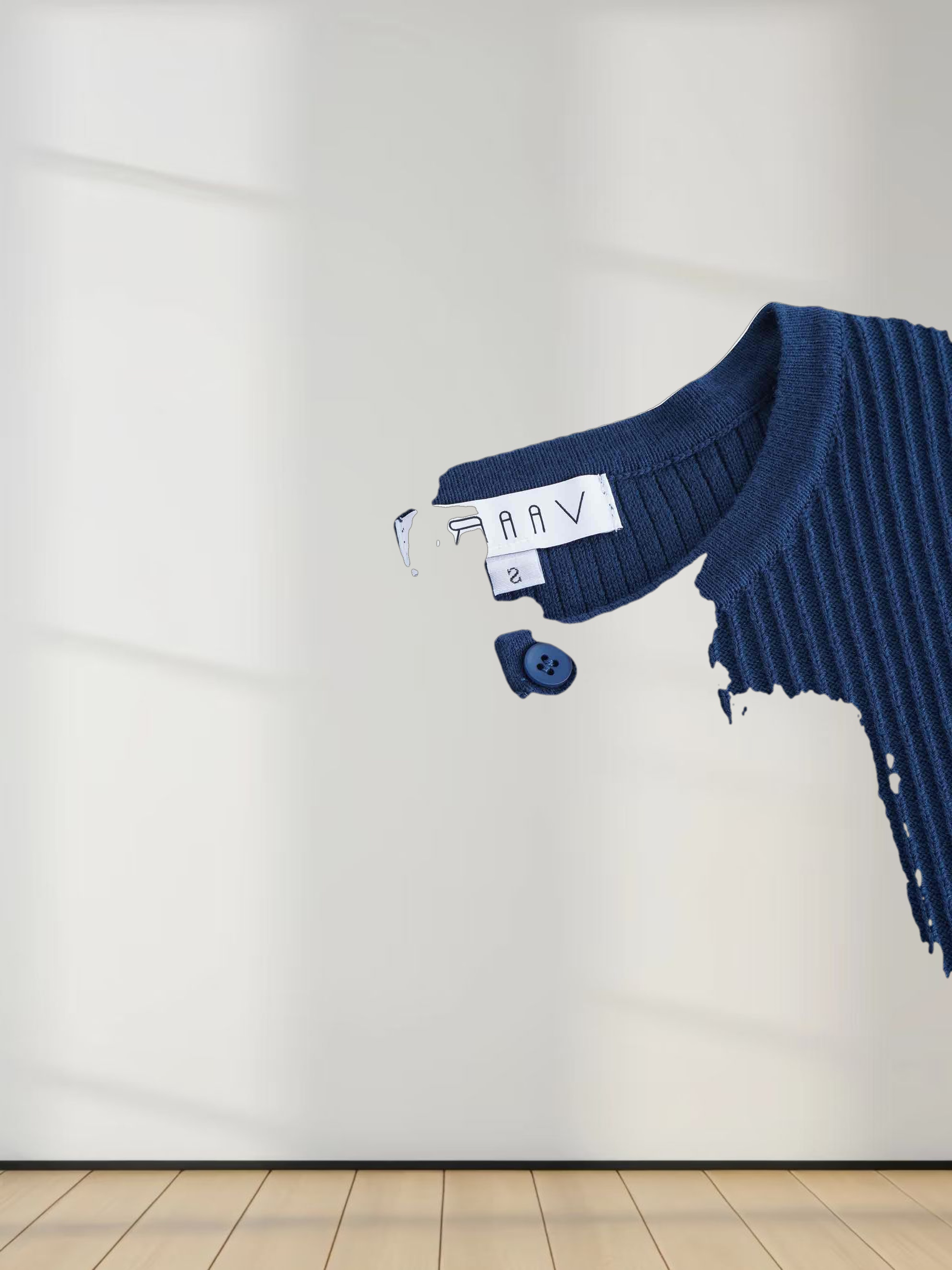 Button Down Ribbed Cardigan-Mallard Blue