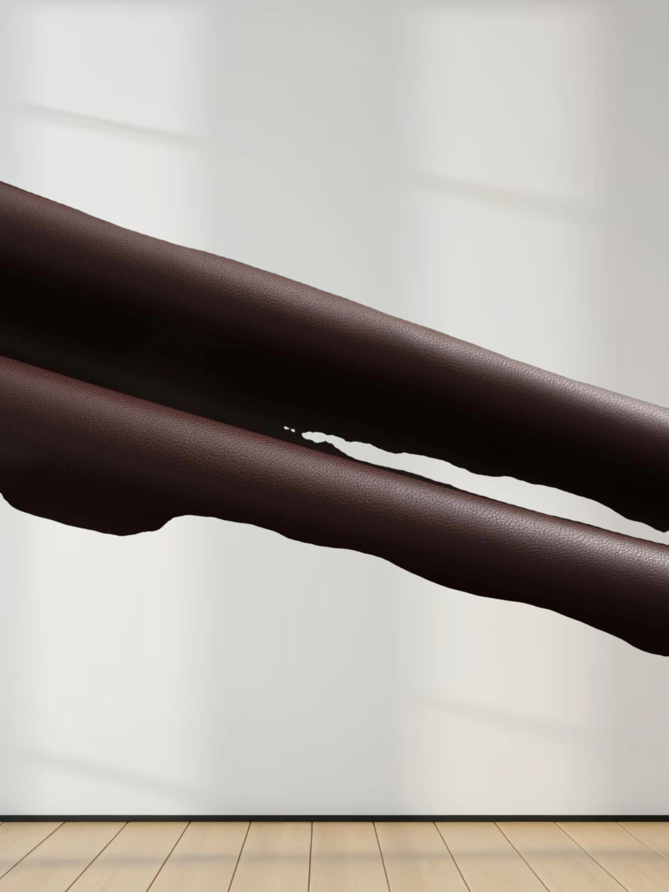 Front Pocket Straight Faux Leather Skirt-Brown