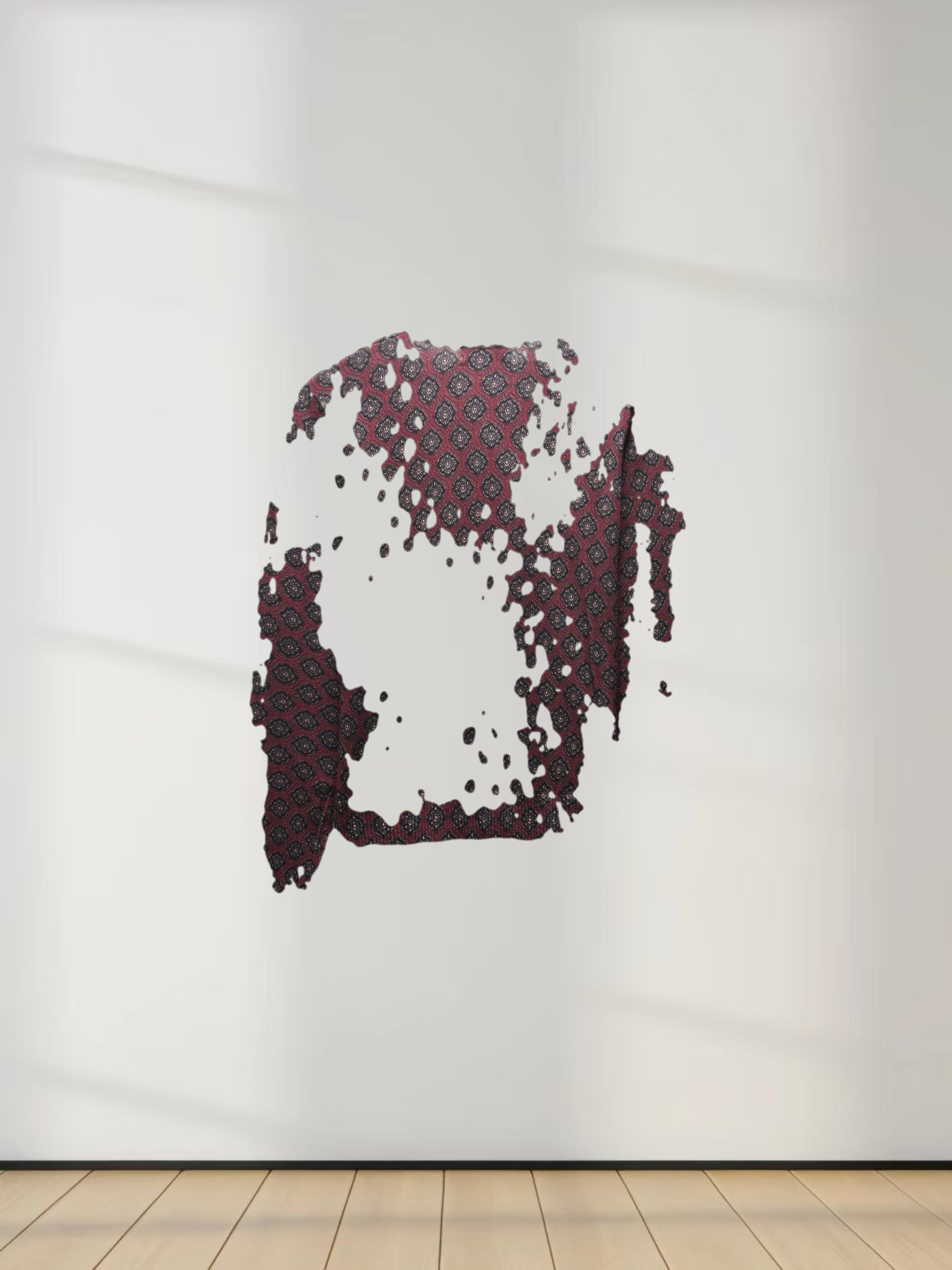 Printed Sweater-Burgundy Medallion