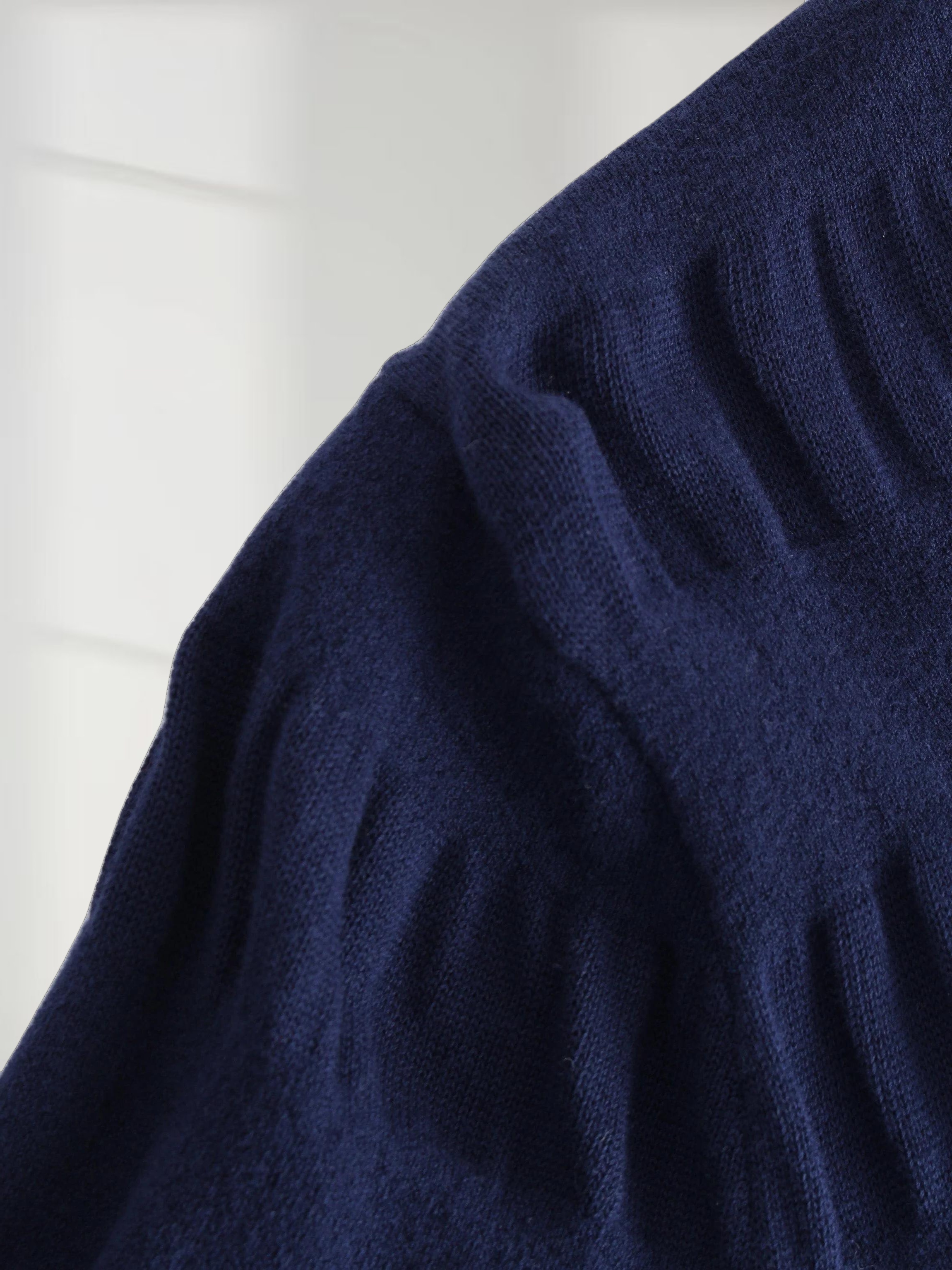 Ruched Sweater-Navy