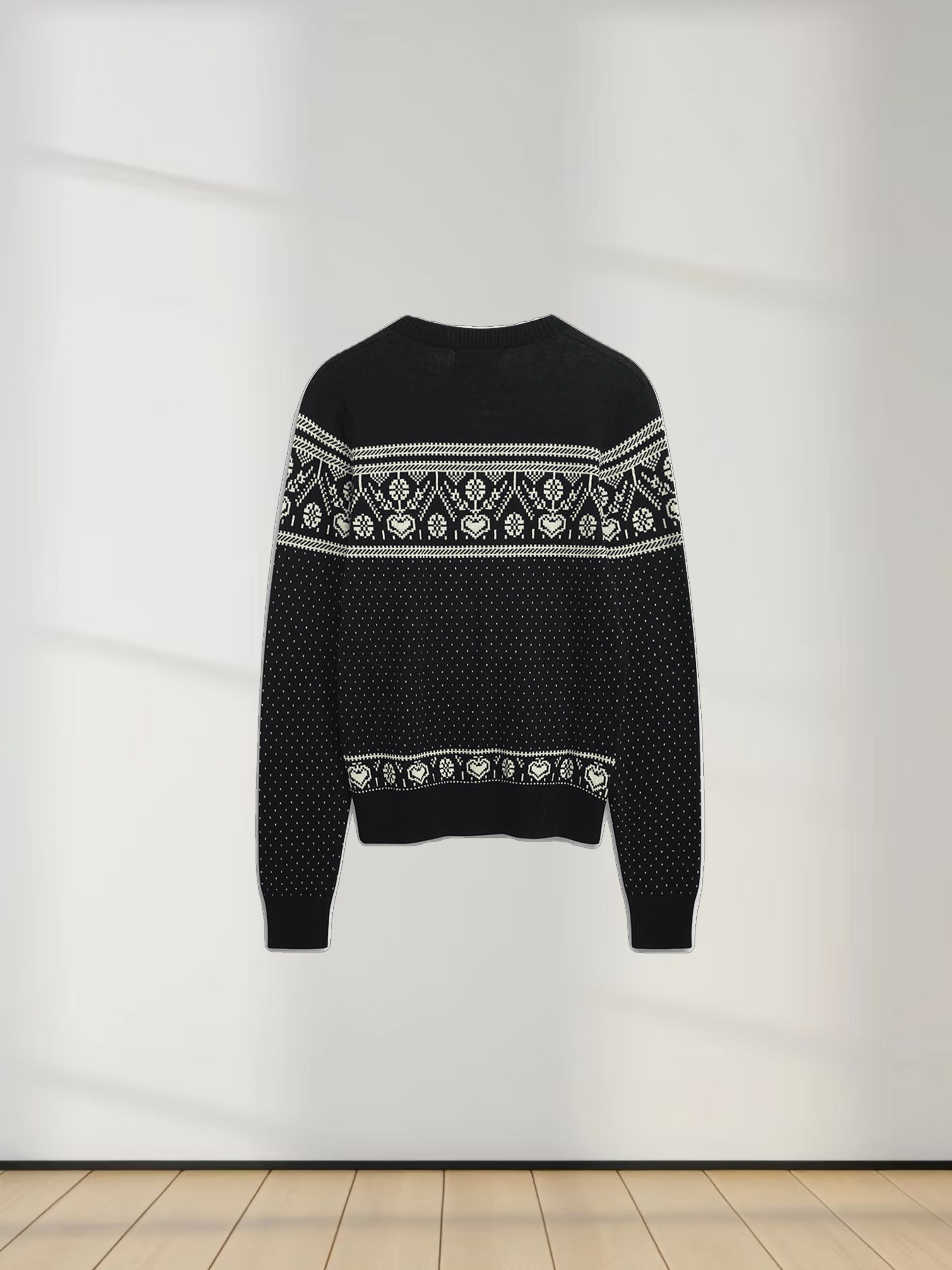 Designed Sweater-White Combo Print