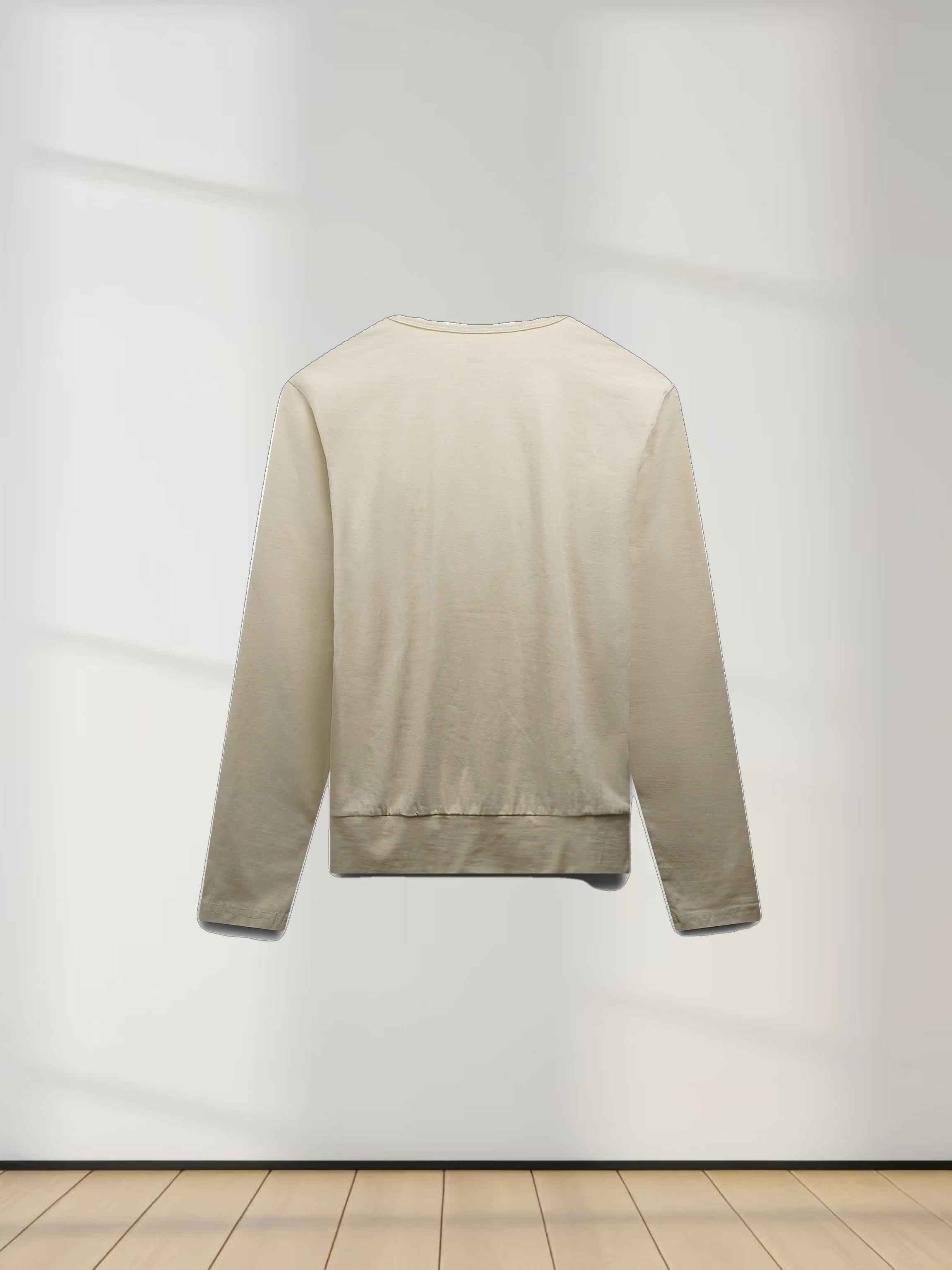 Crew Bomber Tee-Taupe