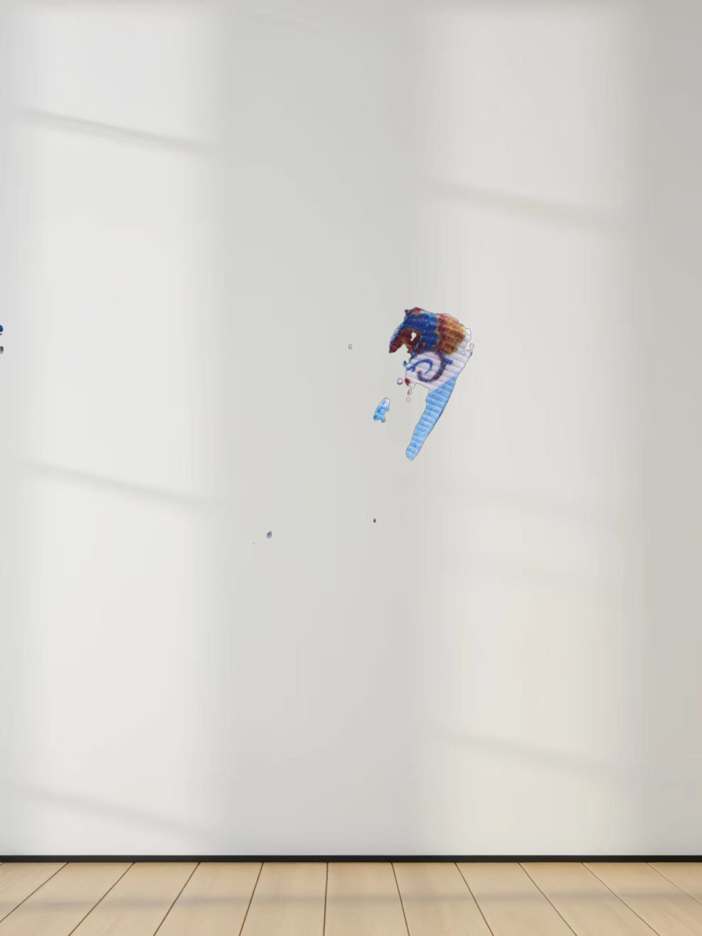 Ribbed Crew Neck Puff Sleeve Top-Light Blue Paisley