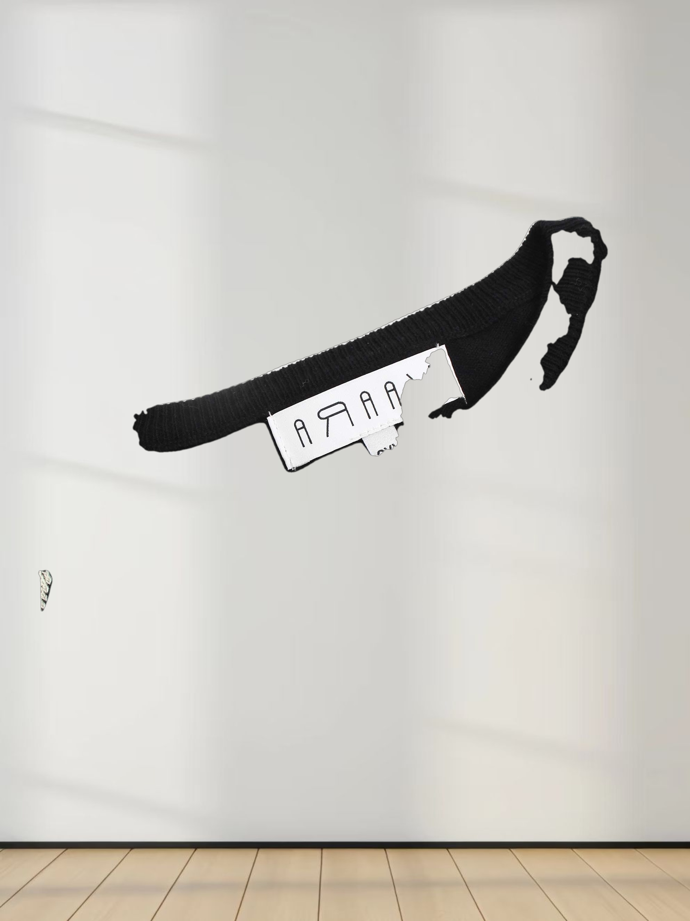 Printed Sweater-Black with Cream Diamond Design