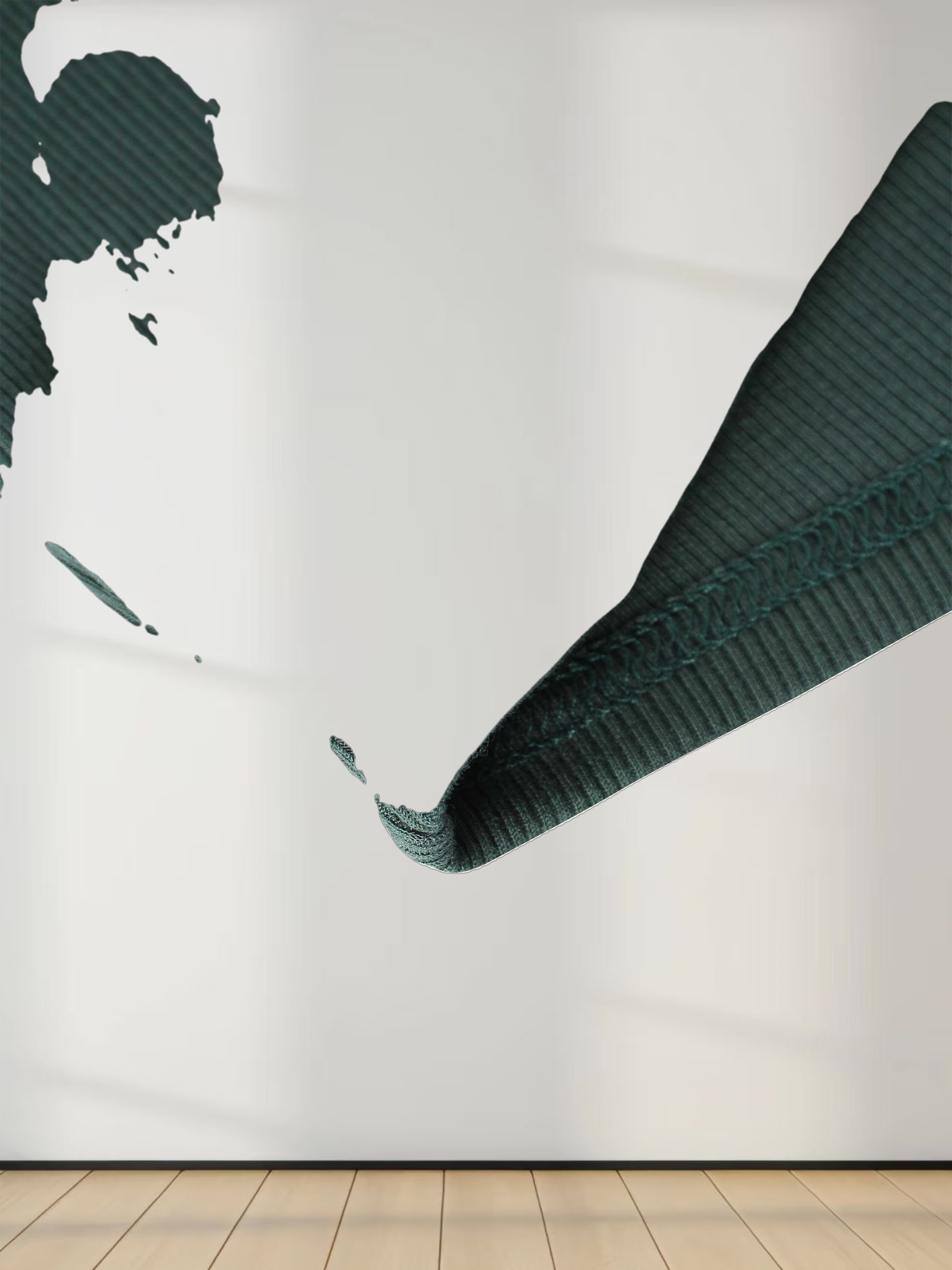 CREW RIBBED DOLMAN-EMERALD GREEN