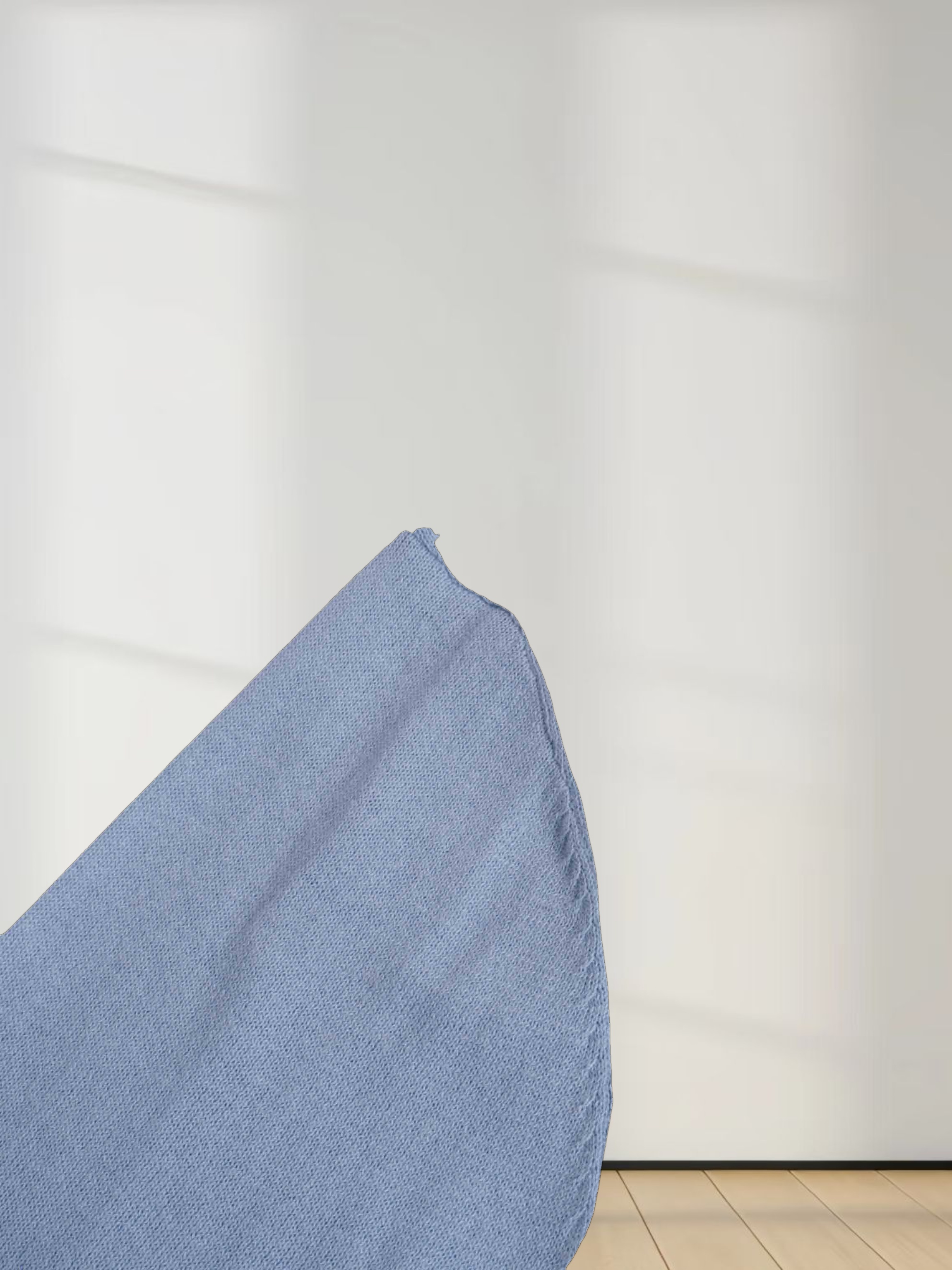 High V Lightweight Sweater-LT Blue