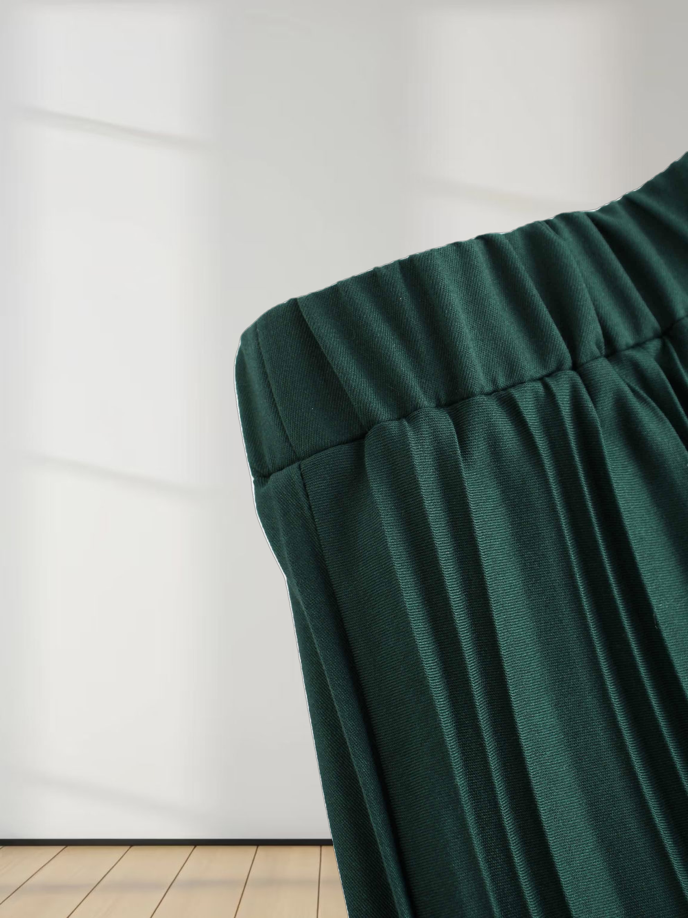 Mix Pleat Skirt-Emerald Green