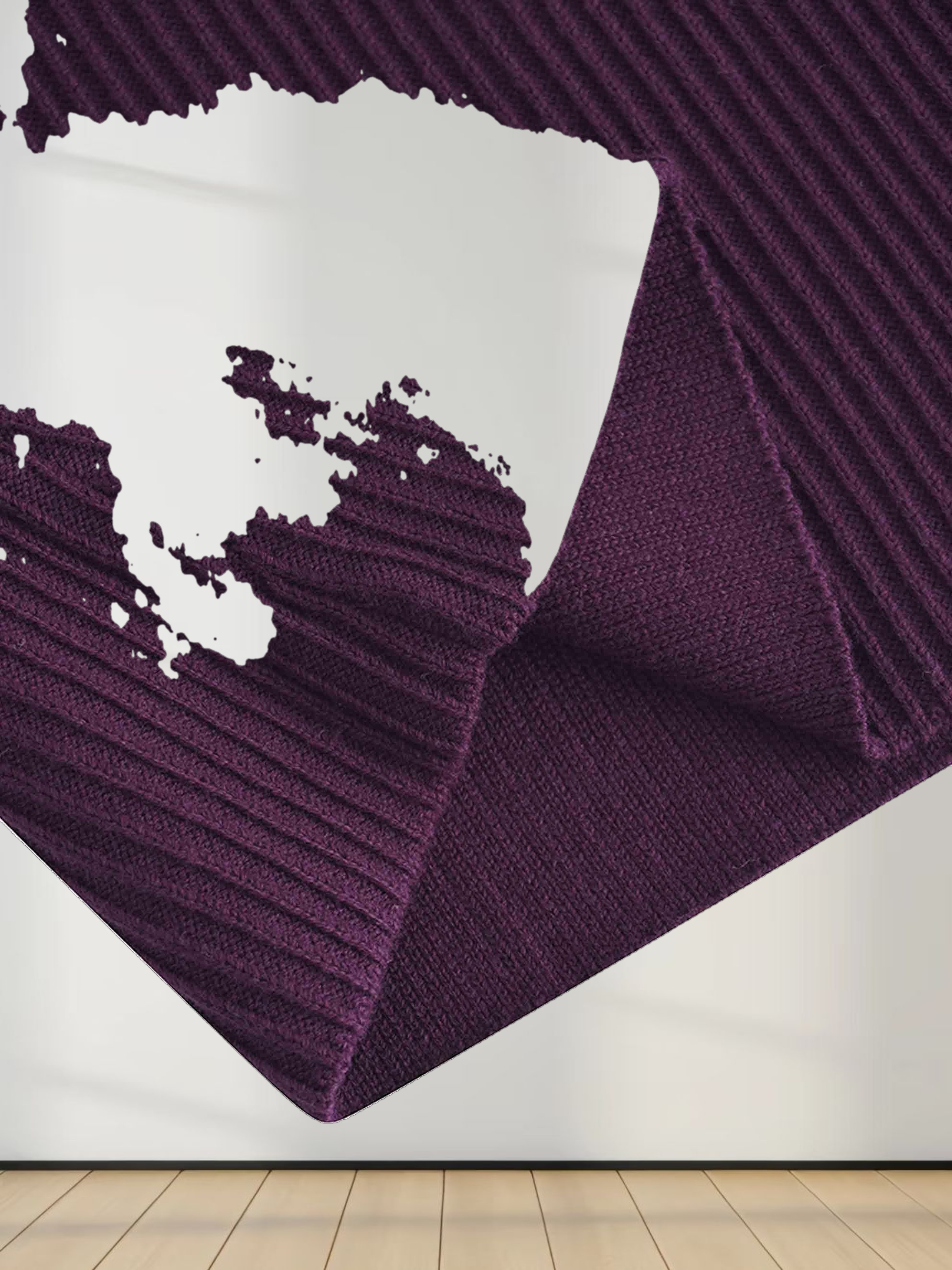 Sleeveless Ribbed Turtleneck-Wine