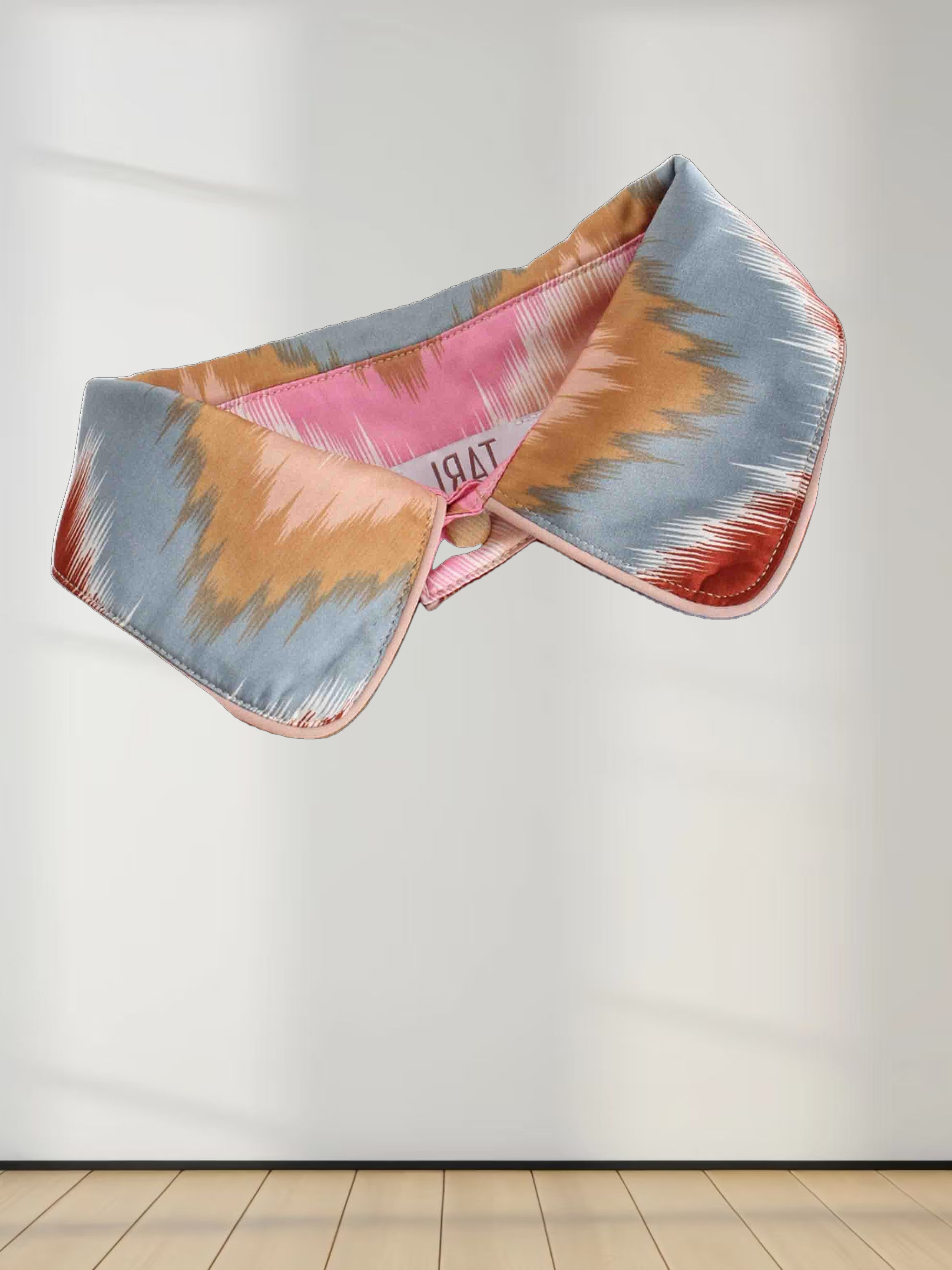 Piped Detail Dress-Chevron Stripe