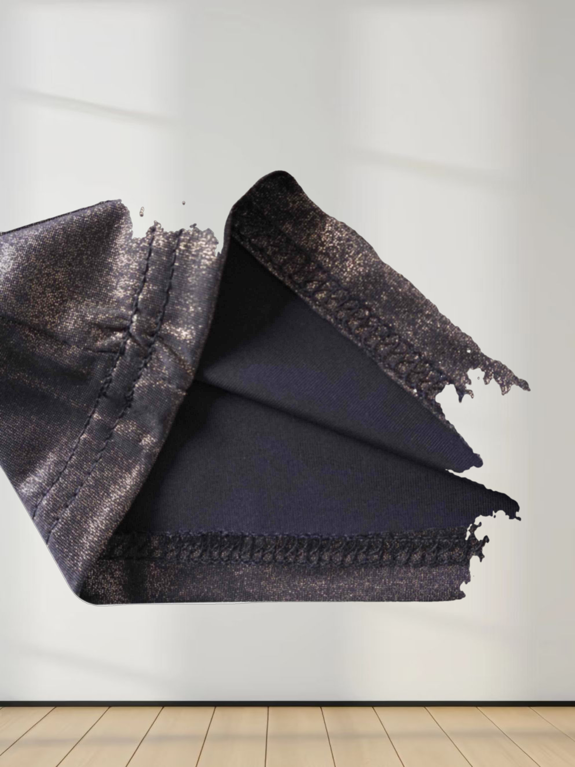 Shimmer Turtleneck-Grey/Gold