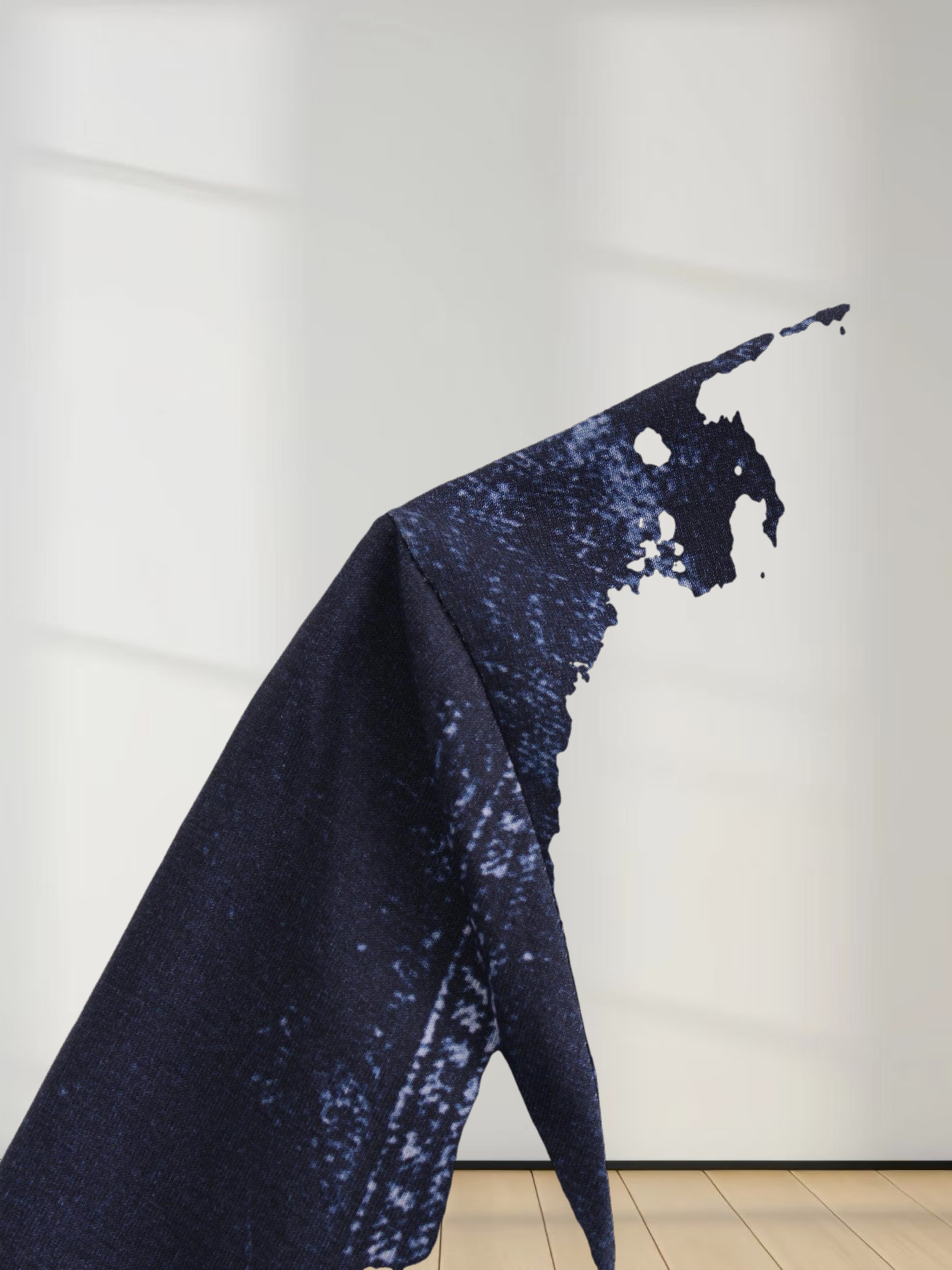 Denim Printed Tee-Blue