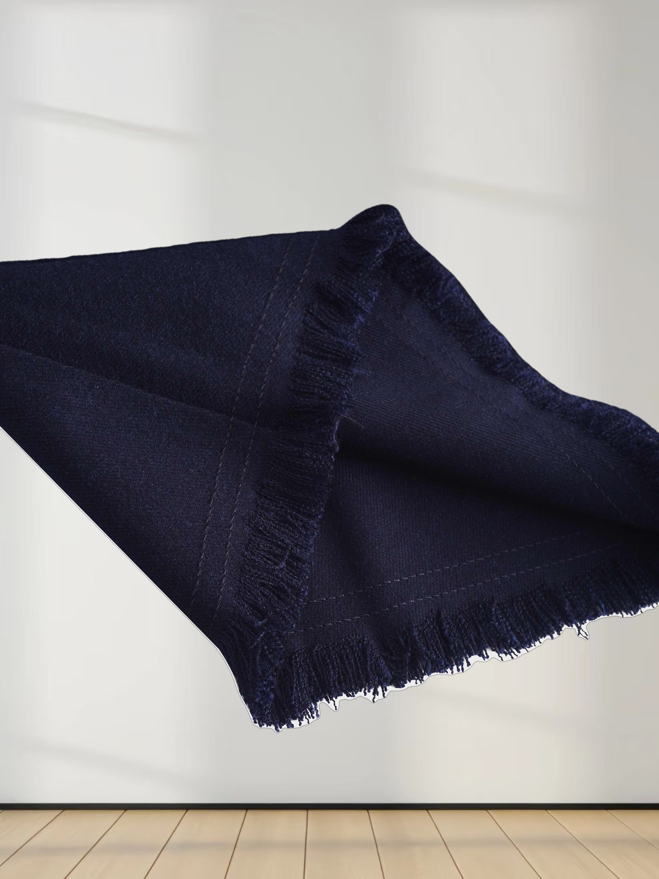 Fringe Circle Skirt-Navy