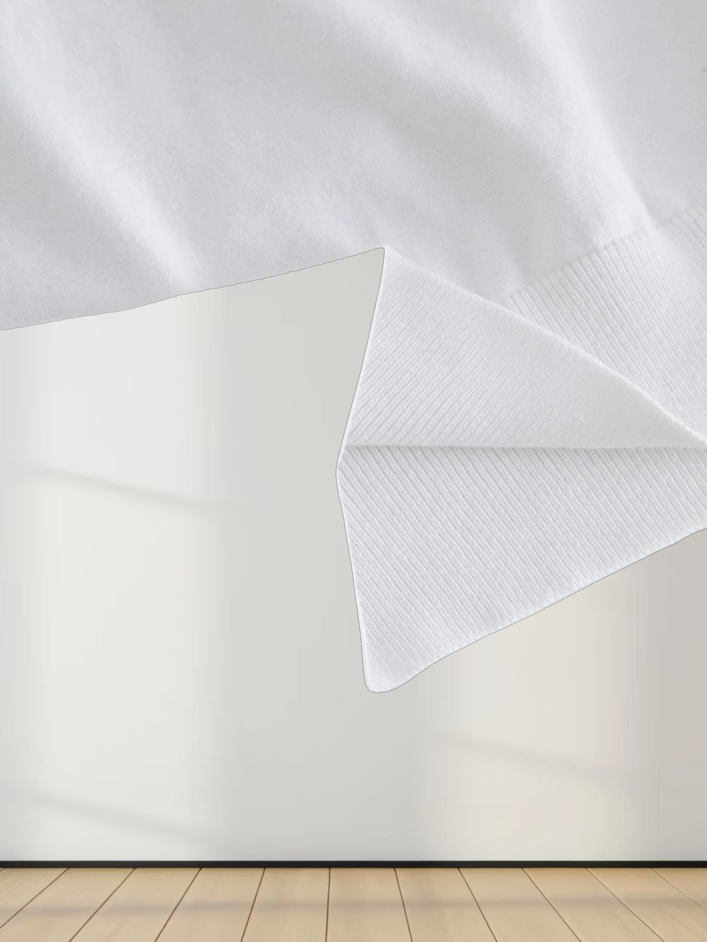 Mesh Top Sweater-White