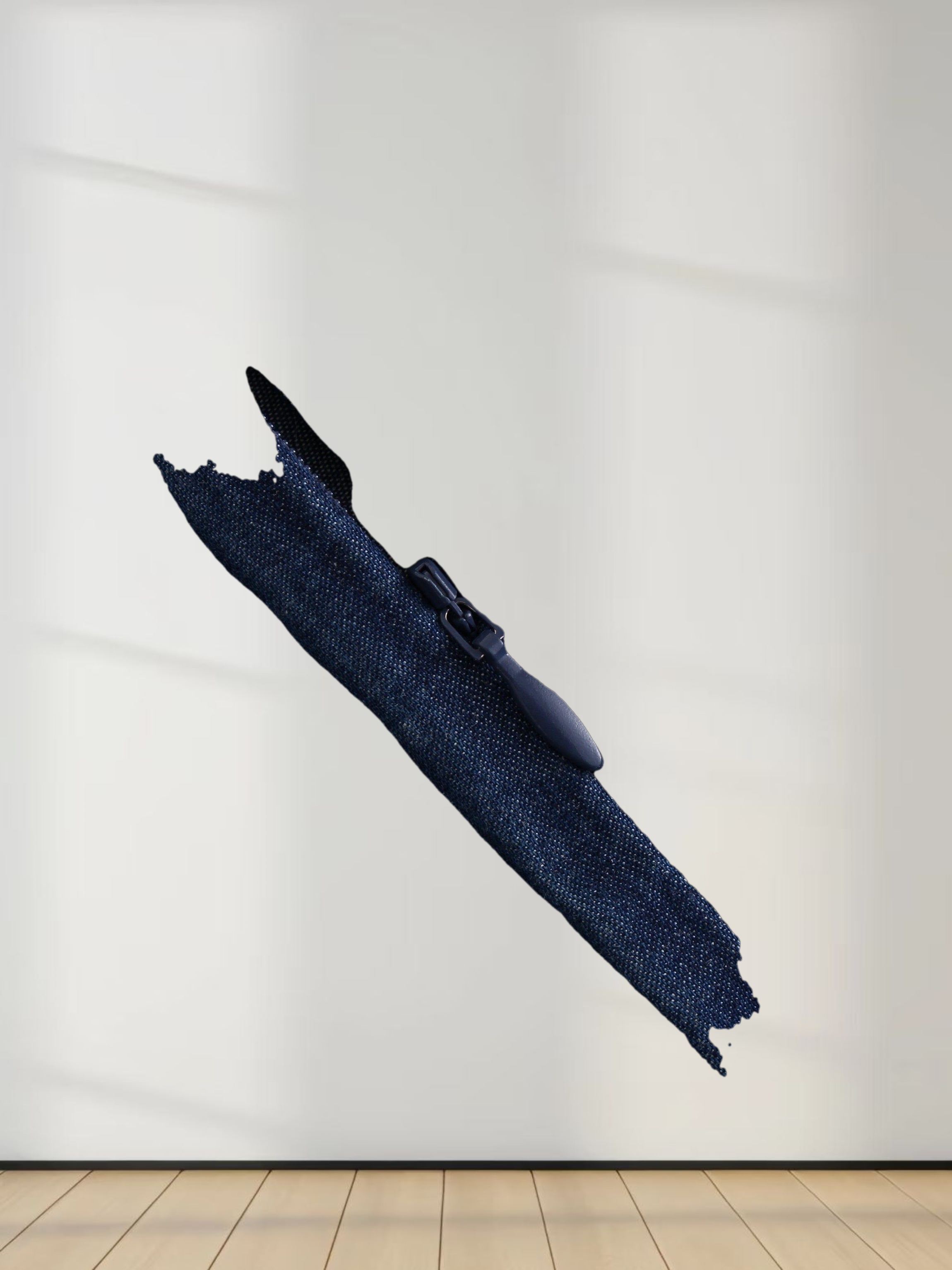 Waisted Denim Top-Blue