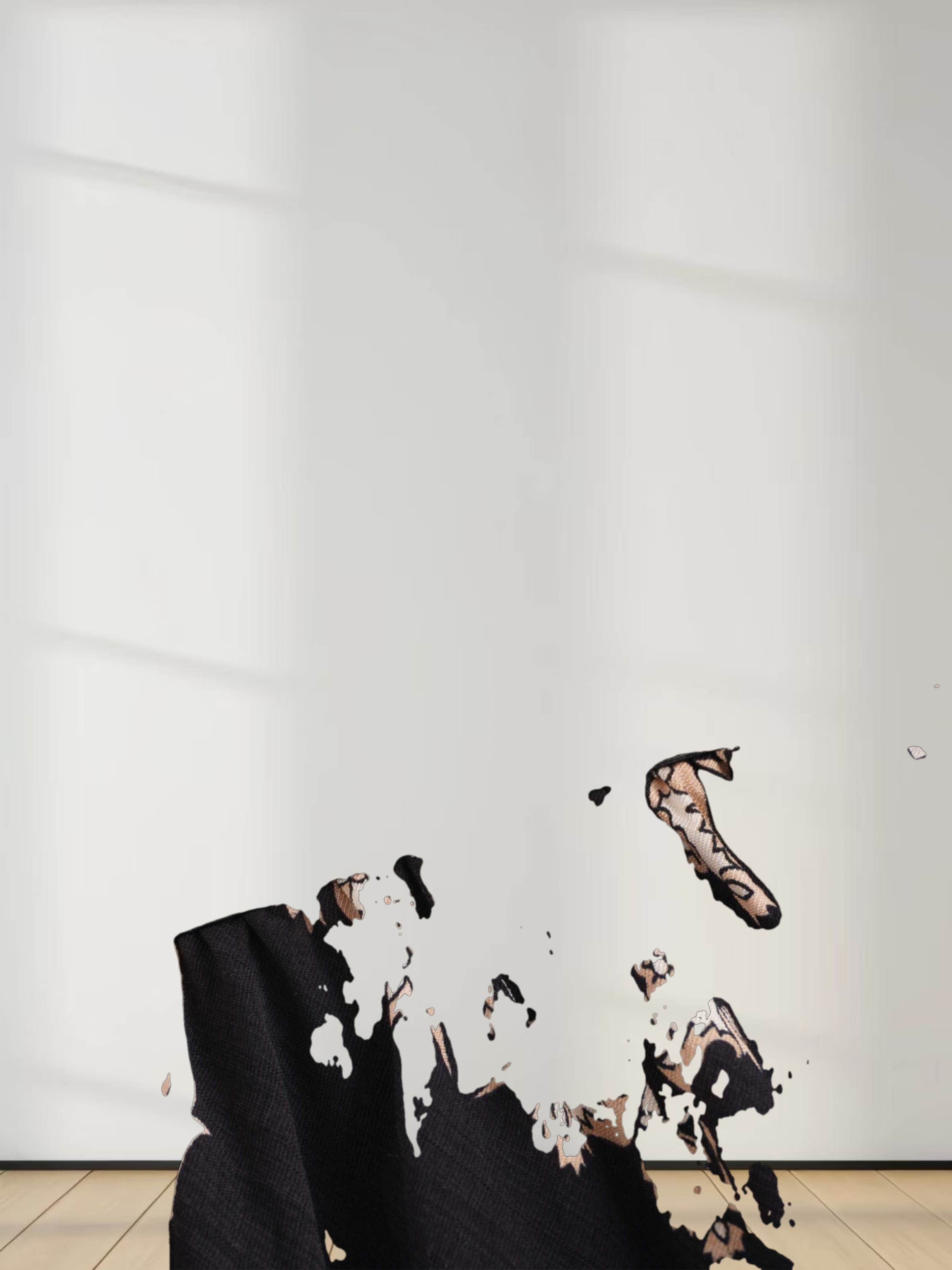 Leather Buckle Skirt-Black Medallion