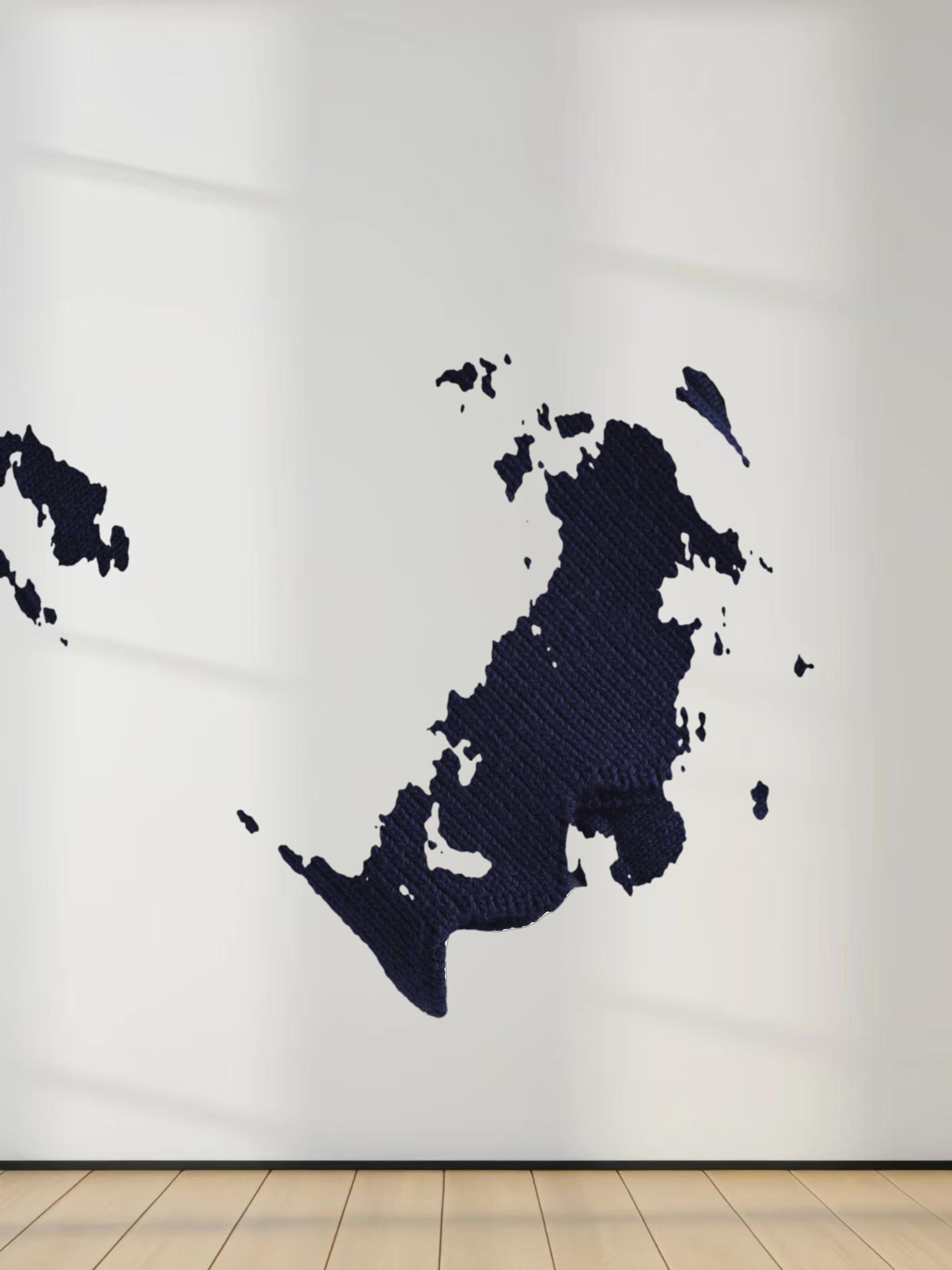 Scalloped Edge Cardigan-Blue