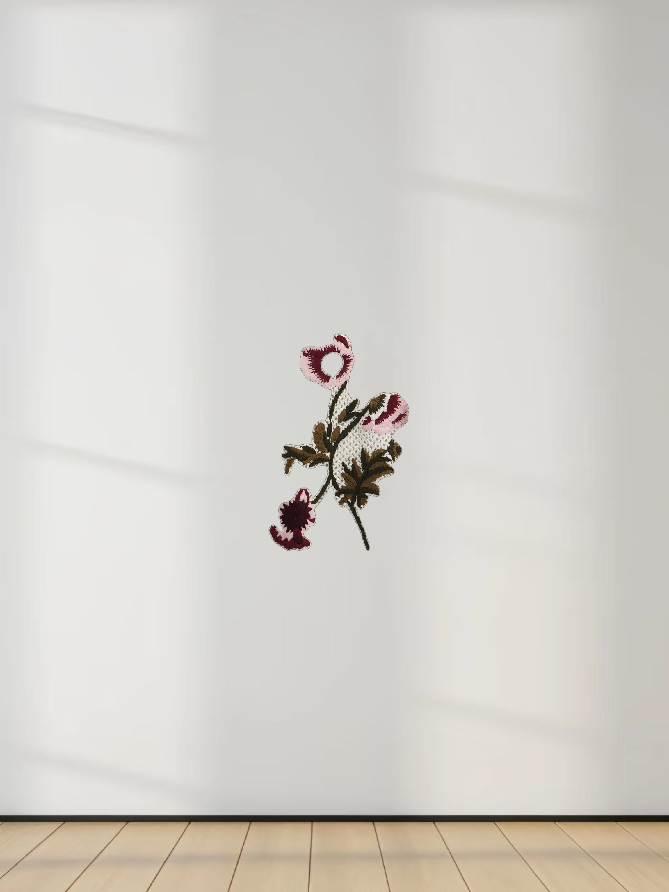 Embroidered Crochet Floral Sweater-Pink Floral