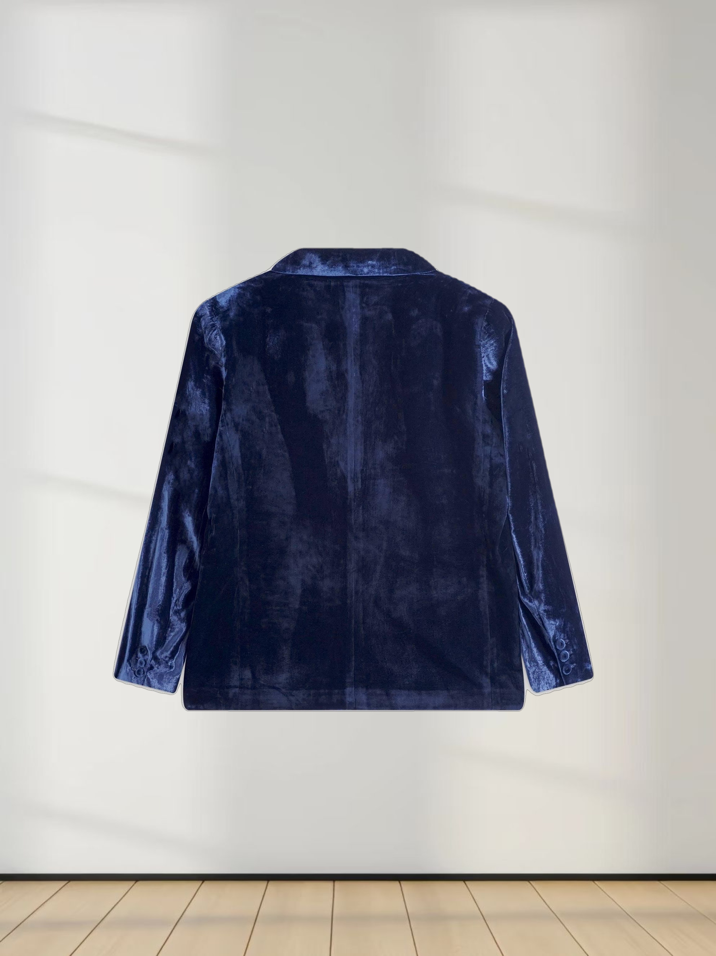 Velvet Blazer-Navy