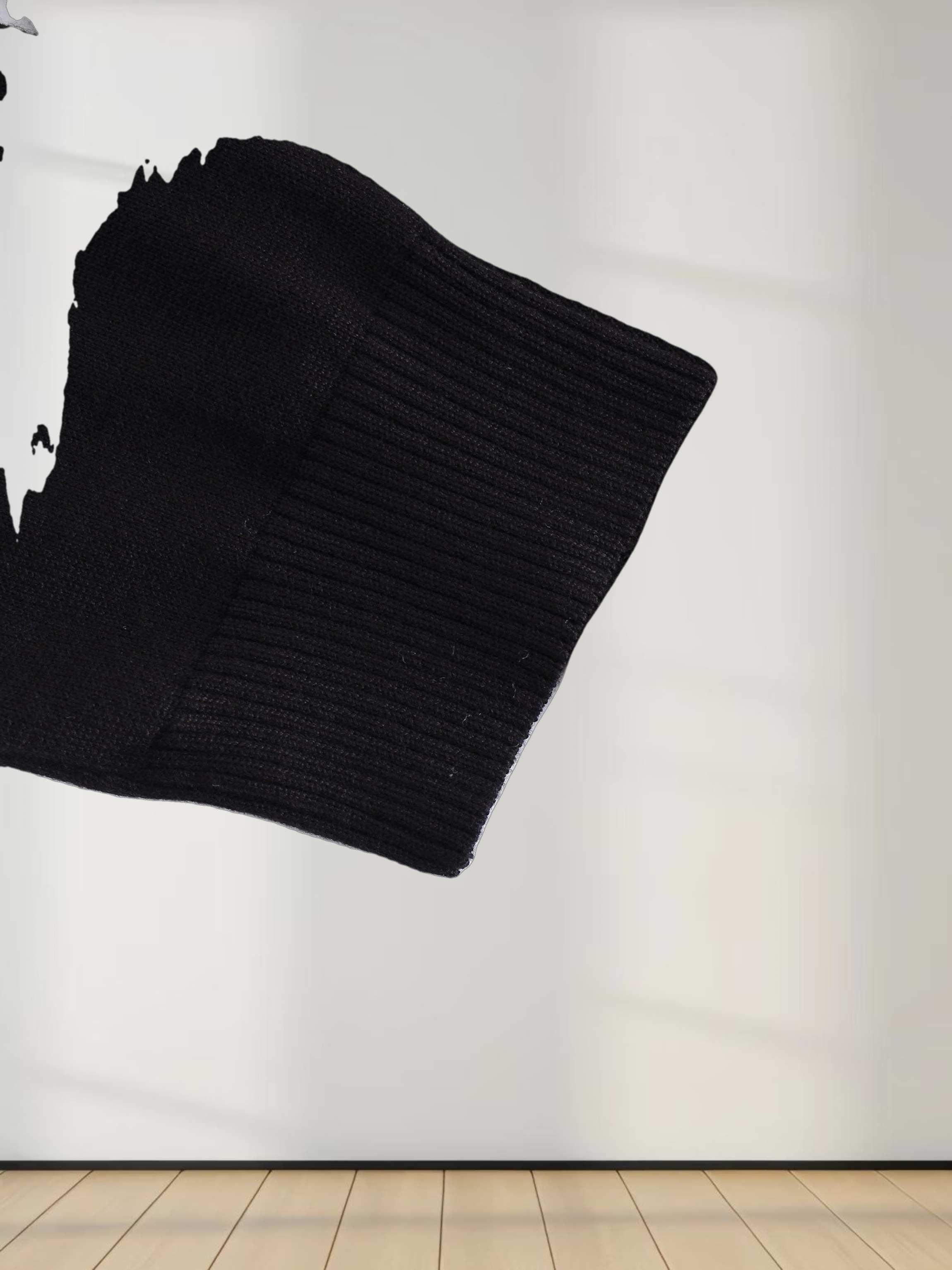 BASIC CREW SWEATER (LS) - BLACK