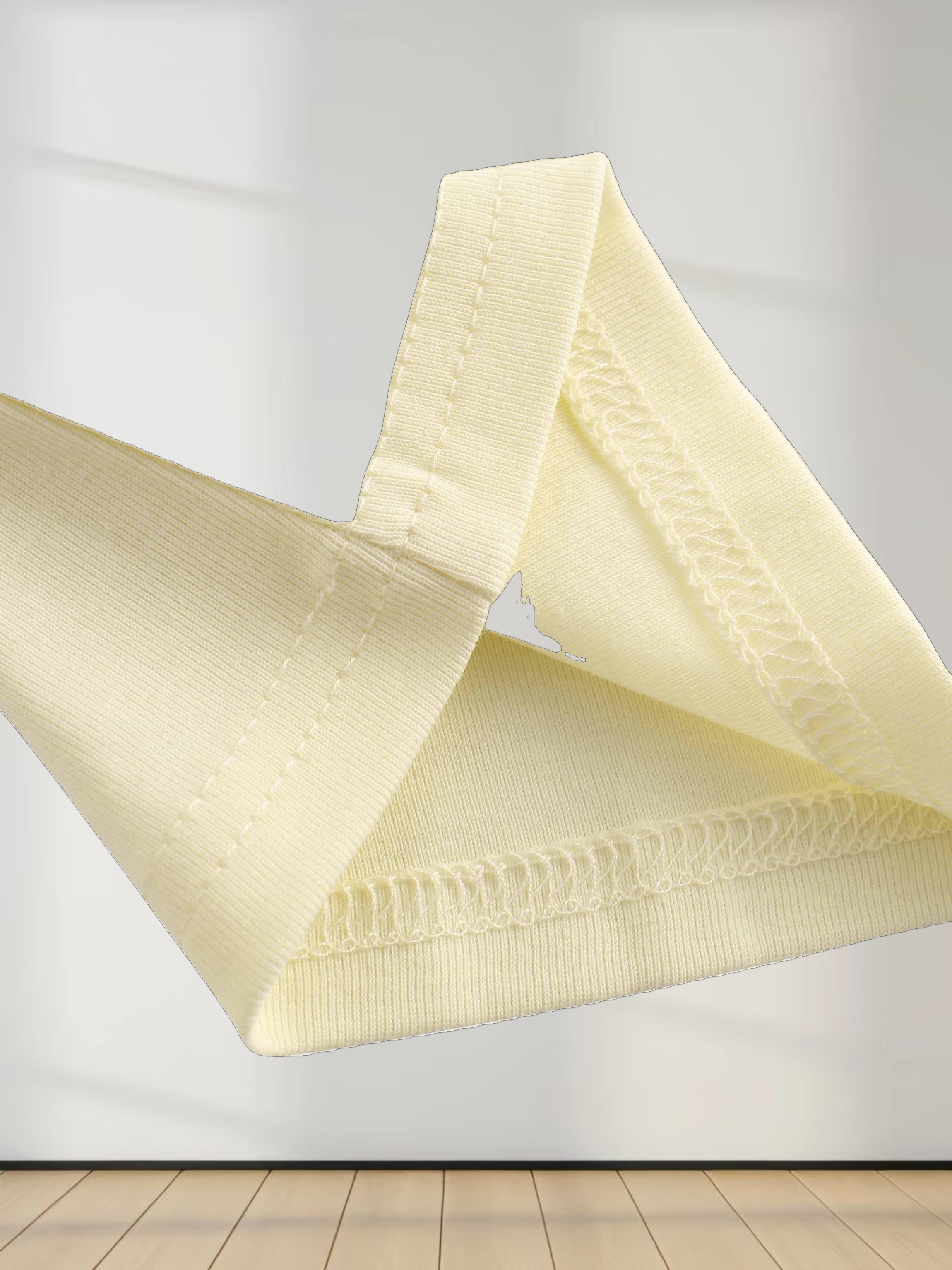 Basic High V Tee Long Sleeve-Buttery Yellow