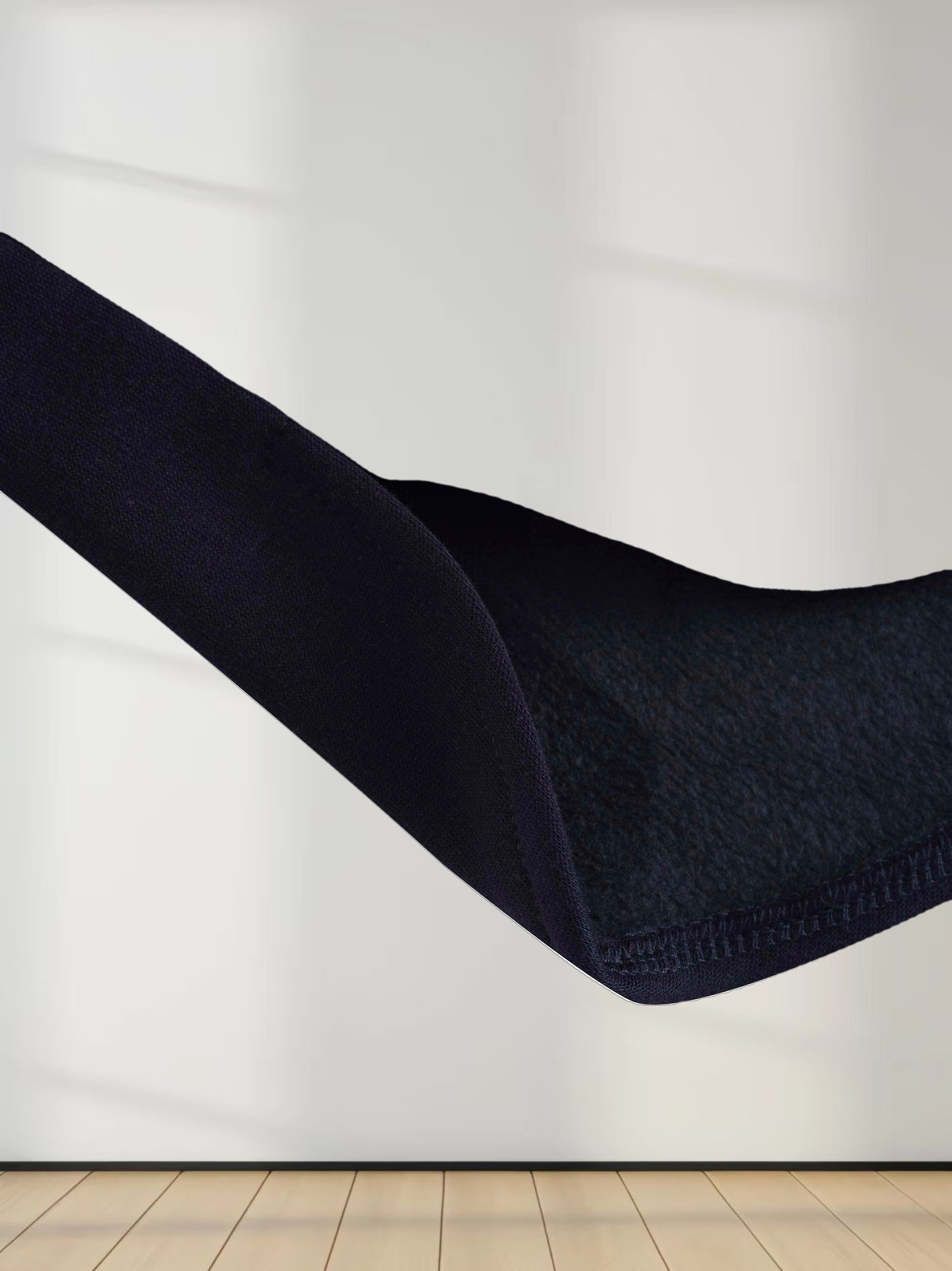 Straight Maxi Sweatshirt Skirt-Black