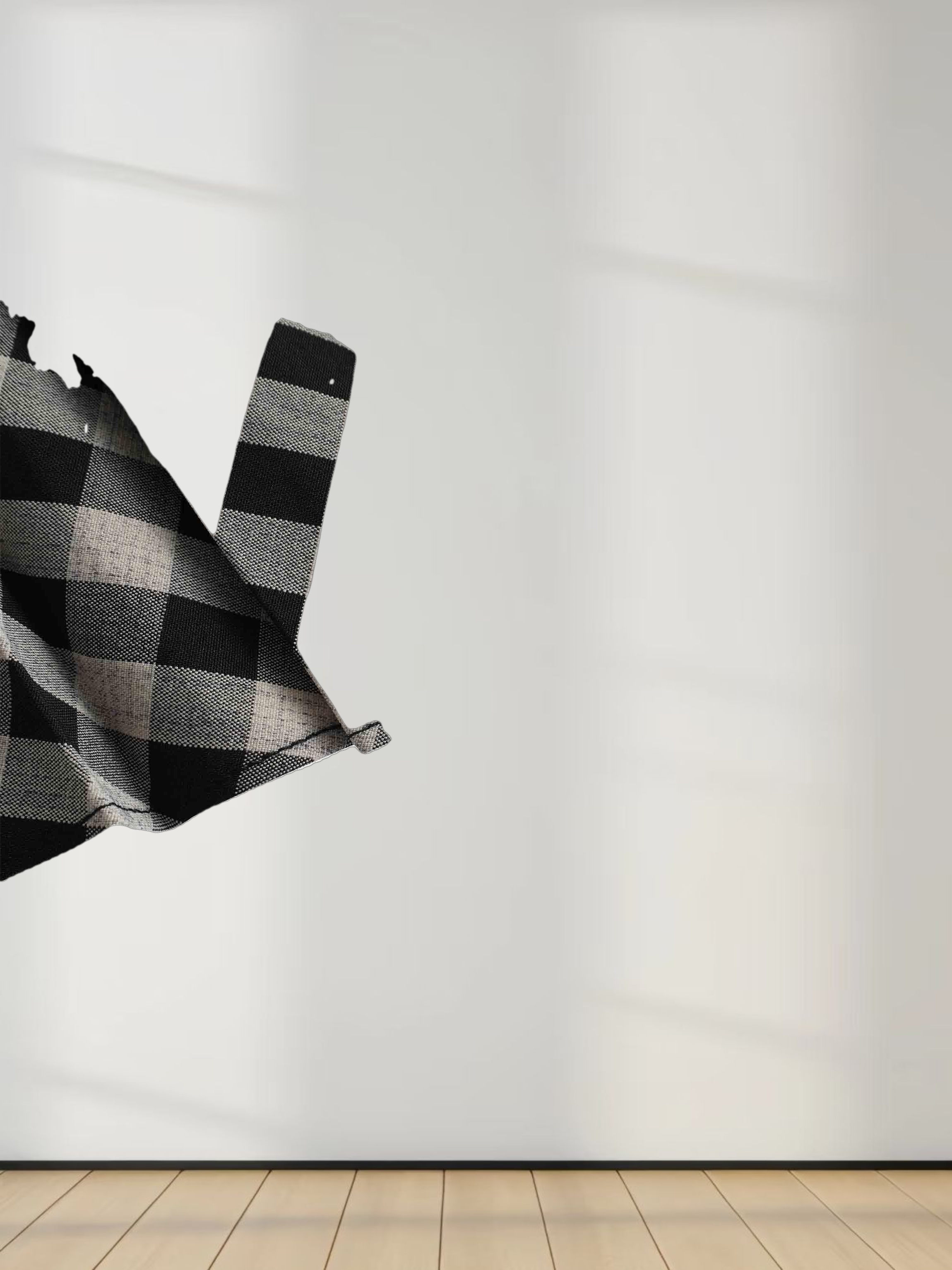 Printed Pleated Skirt-Tan/Black Gingham