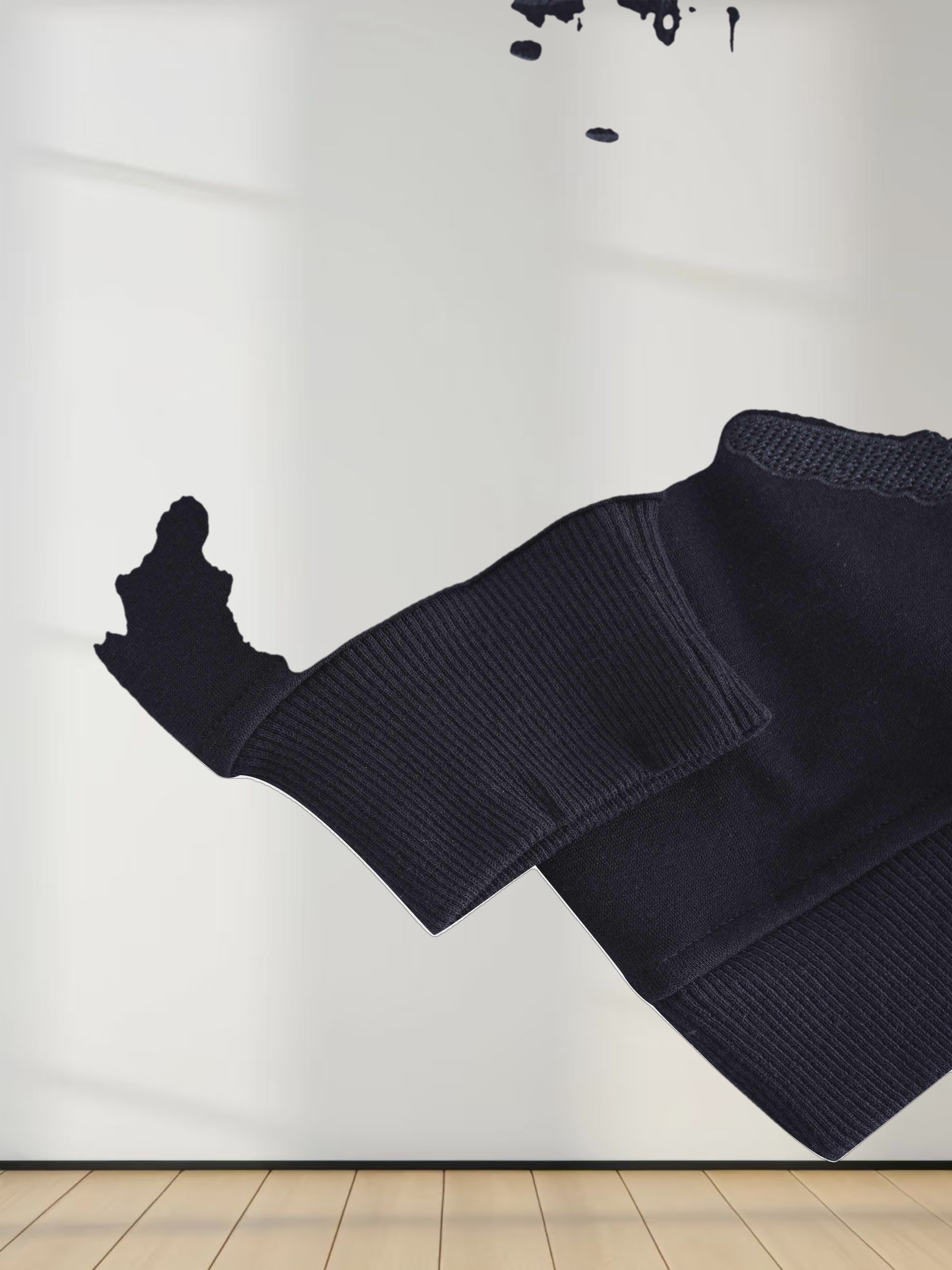 Embroidered Sweatshirt-Black Crest